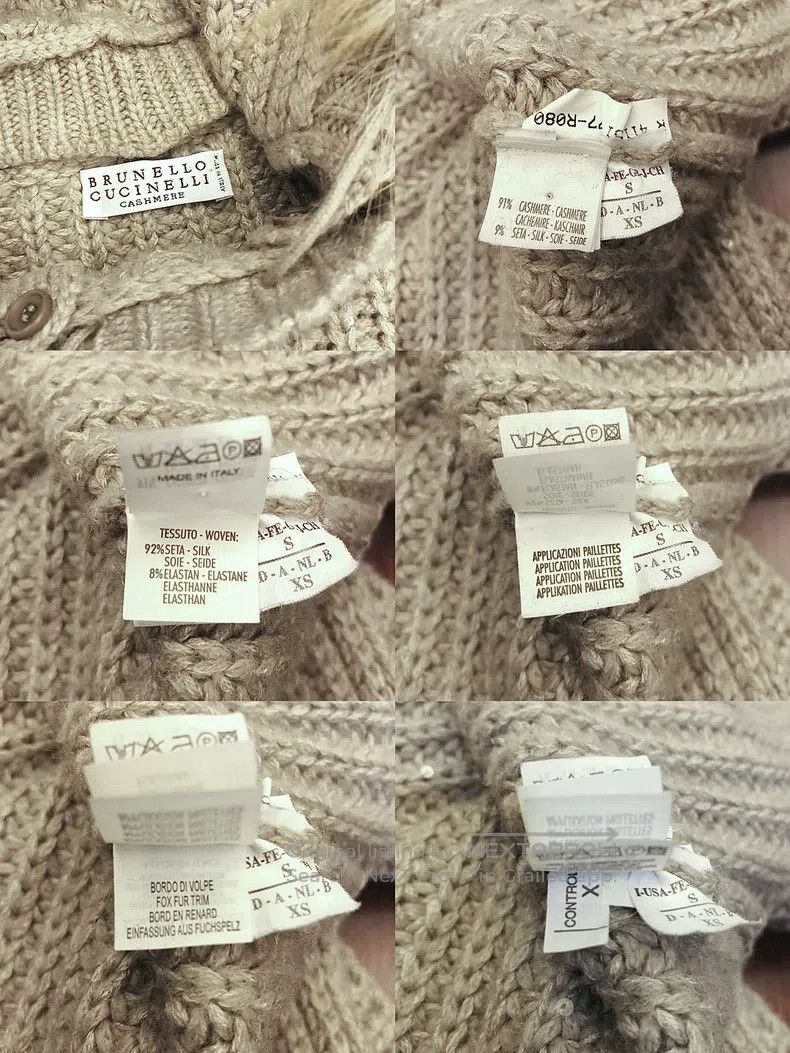 Brunello Cucinelli Brunello Cucinelli Cashmere and Glitter Fox Fur Collar Swe Size XS / US 0-2 / IT 36-38 - 6 Thumbnail