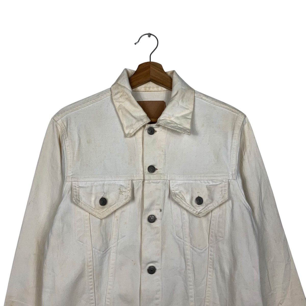 Japanese Brand DOMINGO SPELLBOUND Type 3 White Denim Jacket #2096-C91 Size US M / EU 48-50 / 2 - 2 Thumbnail