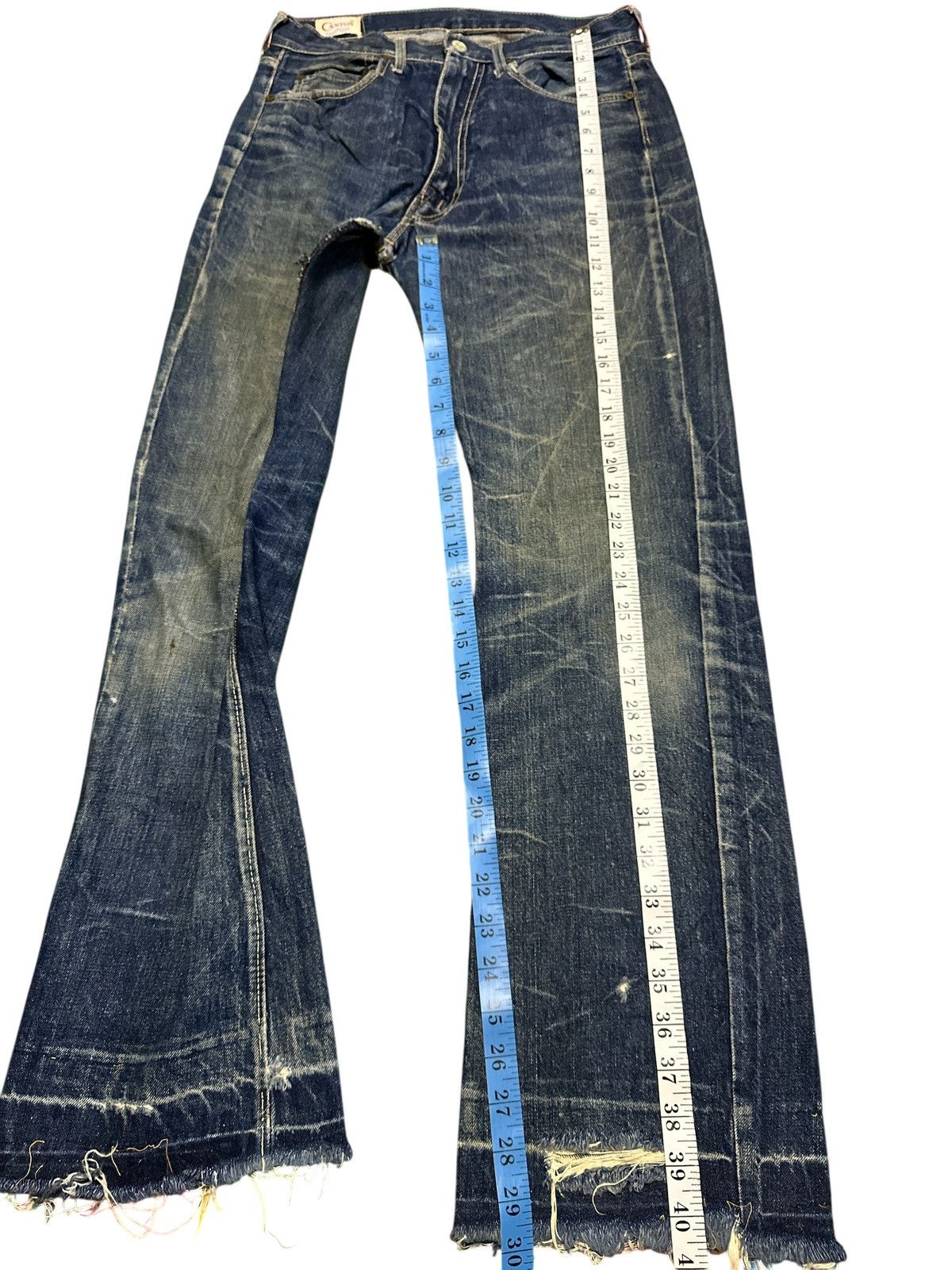 Kapital Distress Vintage Canton Flare Denim Size US 30 / EU 46 - 4 Thumbnail