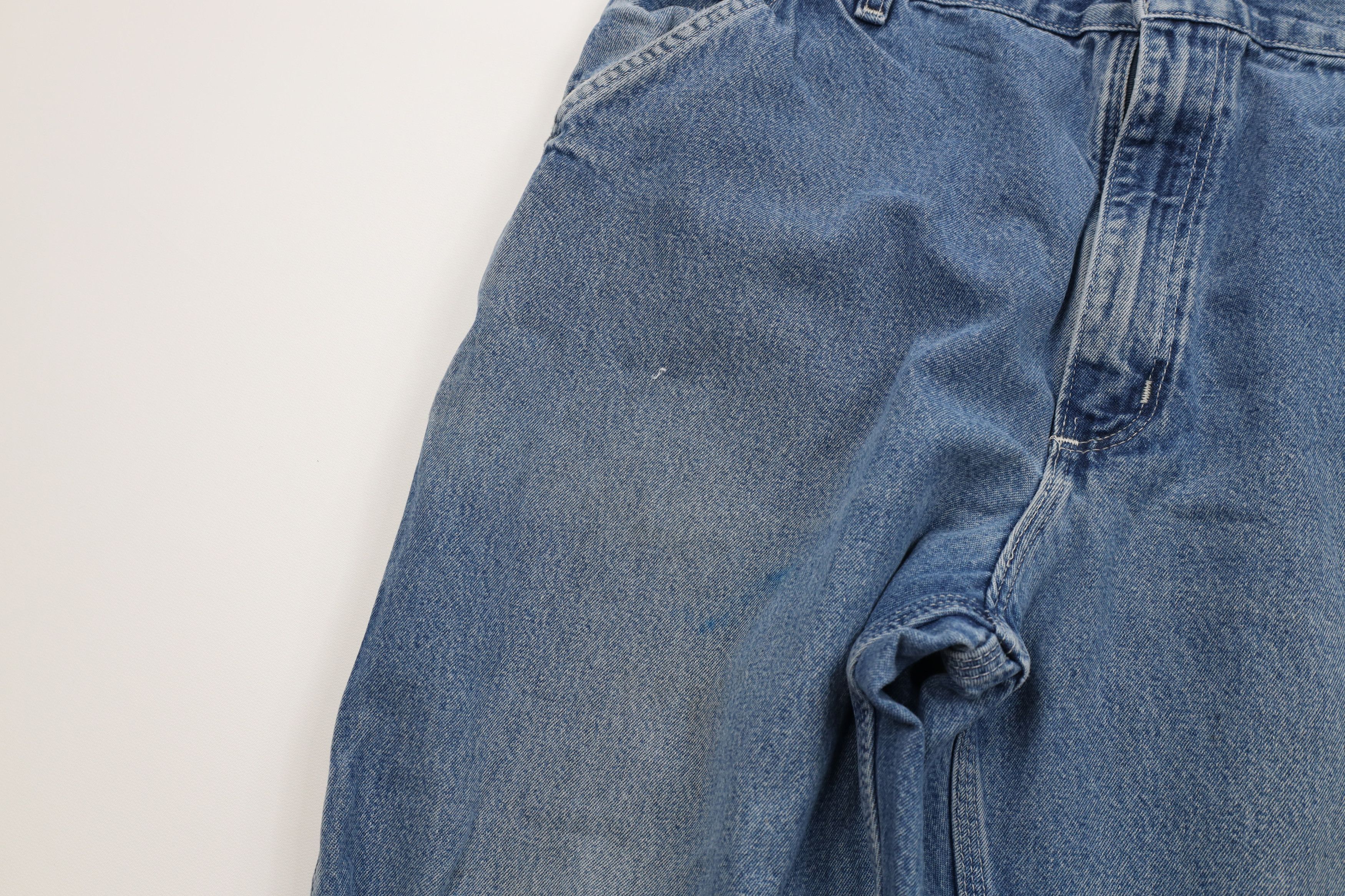 Carhartt Vintage Y2K Carhartt Wide Leg Dungaree Denim Jeans Blue Size US 38 / EU 54 - 7 Thumbnail