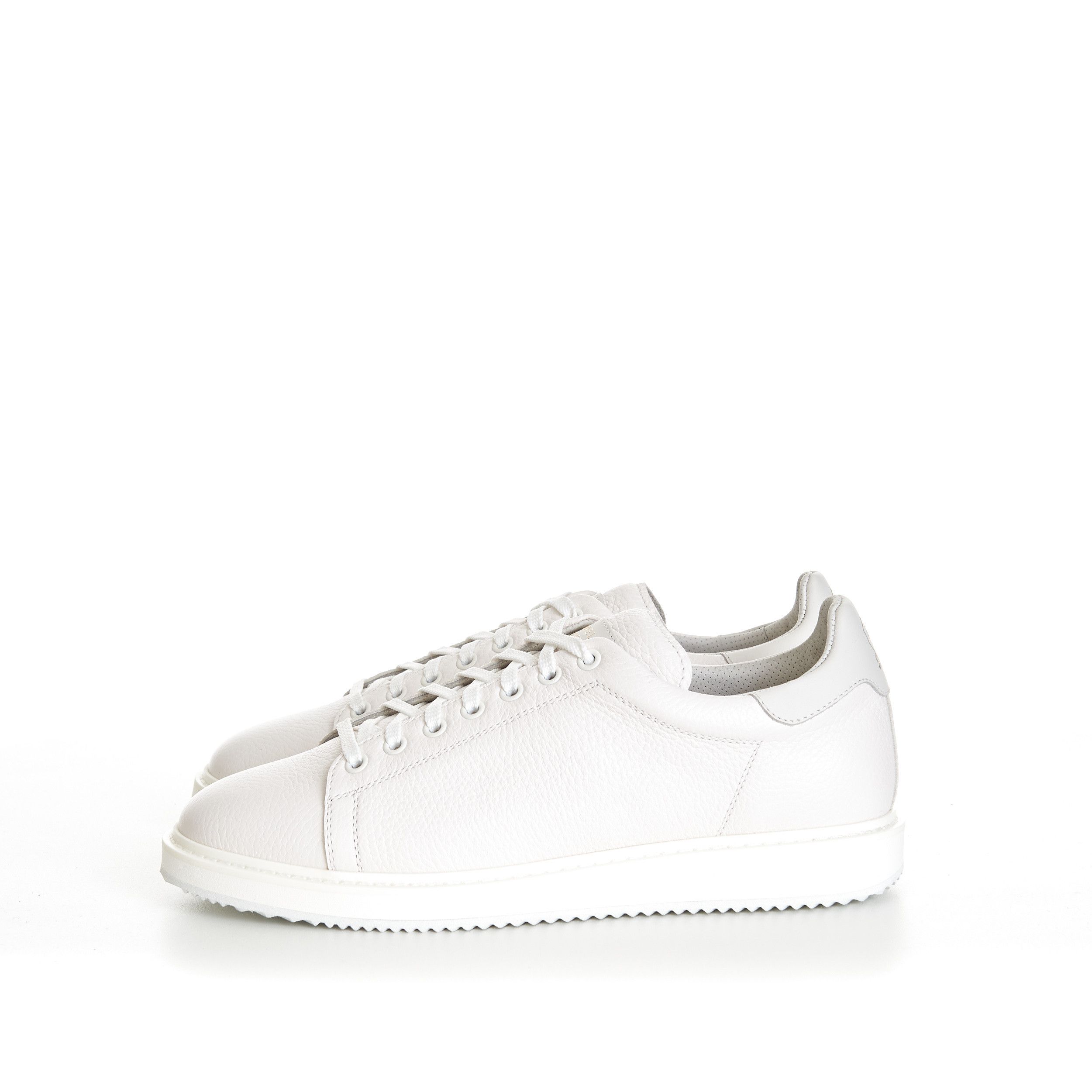 Brunello Cucinelli White Grained Calfskin Leather Low Top Sneakers Size US 6 / EU 39 - 4 Thumbnail