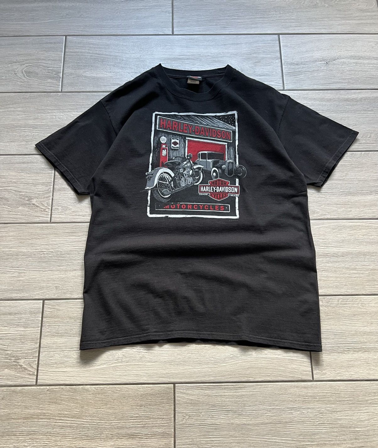 Harley Davidson Harley Davidson Vintage T-Shirt Size M Big Logo 00’s Size US L / EU 52-54 / 3 - 3 Thumbnail