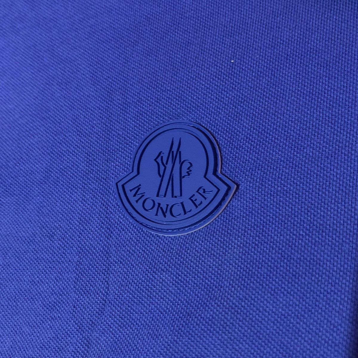 Image of Moncler Maglia Polo Shirt in Blue, Men's (Size XL)