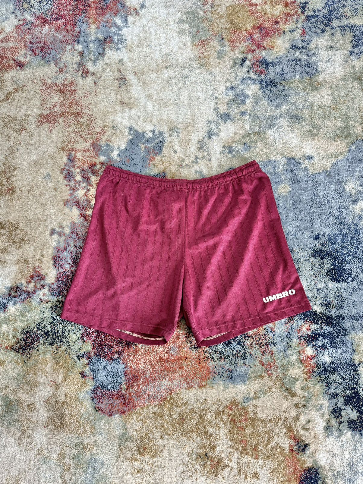Umbro × Vintage Vintage 90s umbro striped blokecore soccer style shorts Size US 36 / EU 52 - 1 Thumbnail