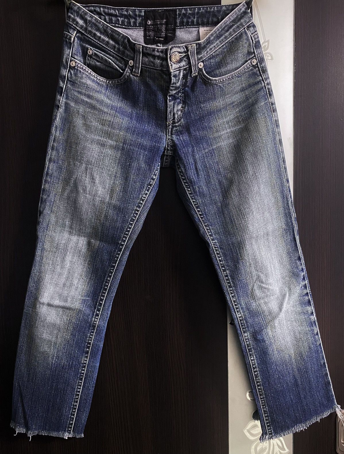 Acne Studios Vtg Acne Action Jeans Hep Pure Stonewash Fringed Denim AAJ Size 27" / US 4 / IT 40 - 4 Thumbnail