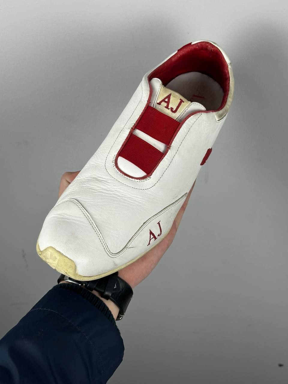 Armani Vintage Armani Jeans White Leather Speedcat Sneakers Size US 11 / EU 44 - 3 Thumbnail