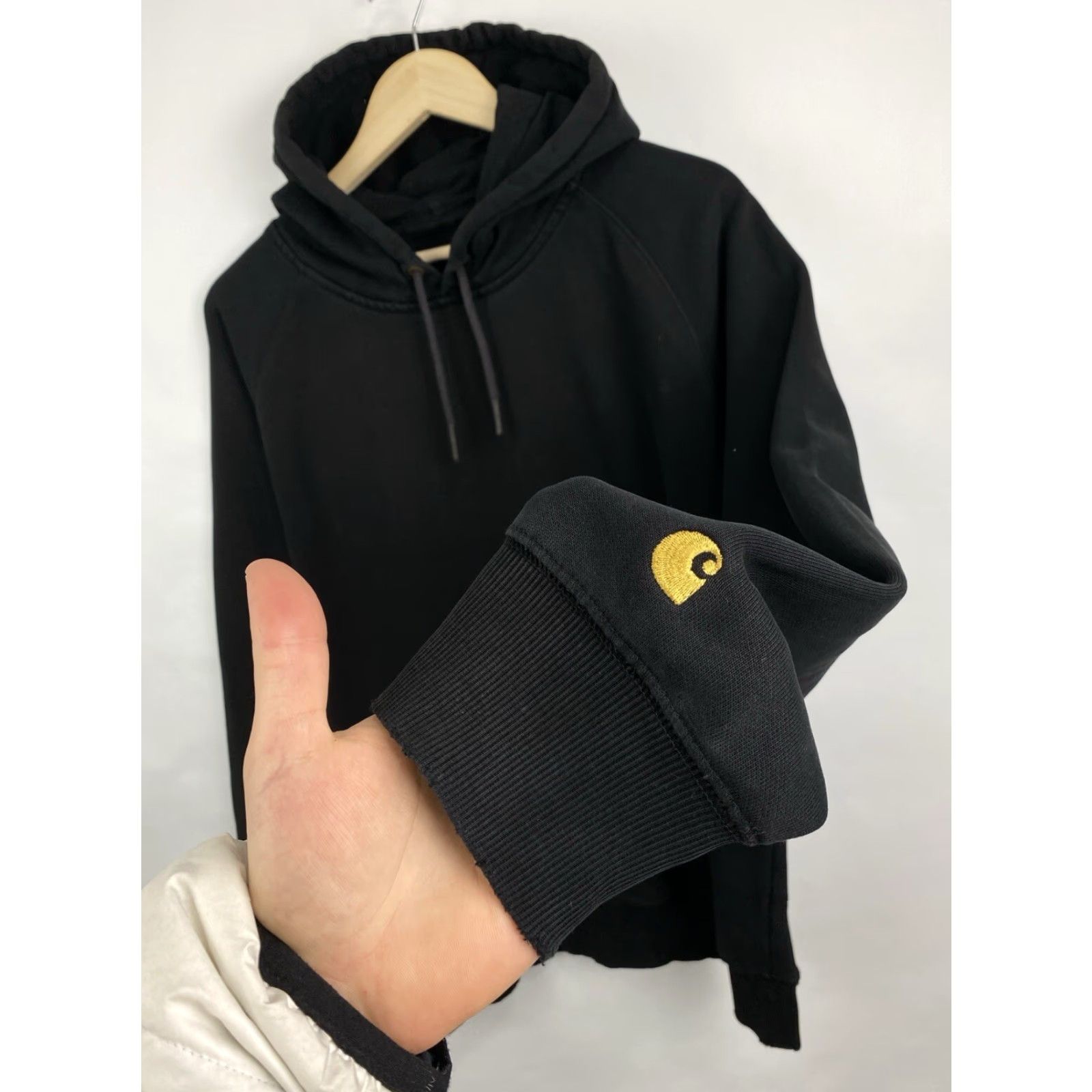 Carhartt VINTAGE Carhartt Hoodie Mens L Black 90s Rare Retro Pullover Hoodie 90s Mens Black Size US L / EU 52-54 / 3 - 3 Thumbnail