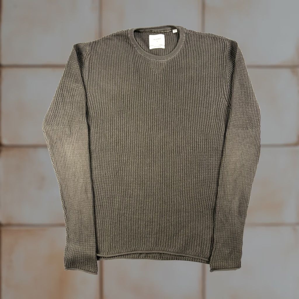 Billy Reid Billy Reid Shirt Men’s Small Green Mini Waffle Crew Cotton Cashmere Thermal Shirt Size US S / EU 44-46 / 1 - 1 Thumbnail