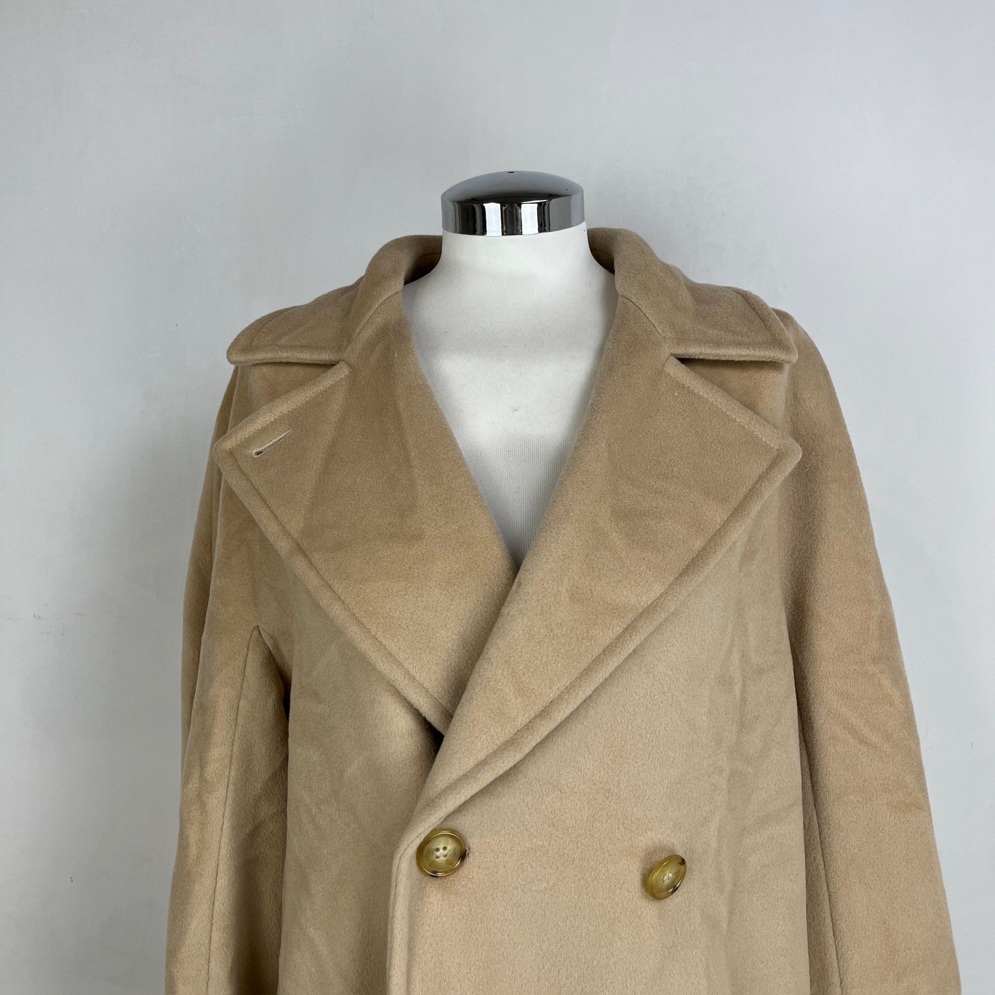 Max Mara Cappotto Max Mara Lana Beige Panna – 46 IT Size L / US 10 / IT 46 - 2 Thumbnail