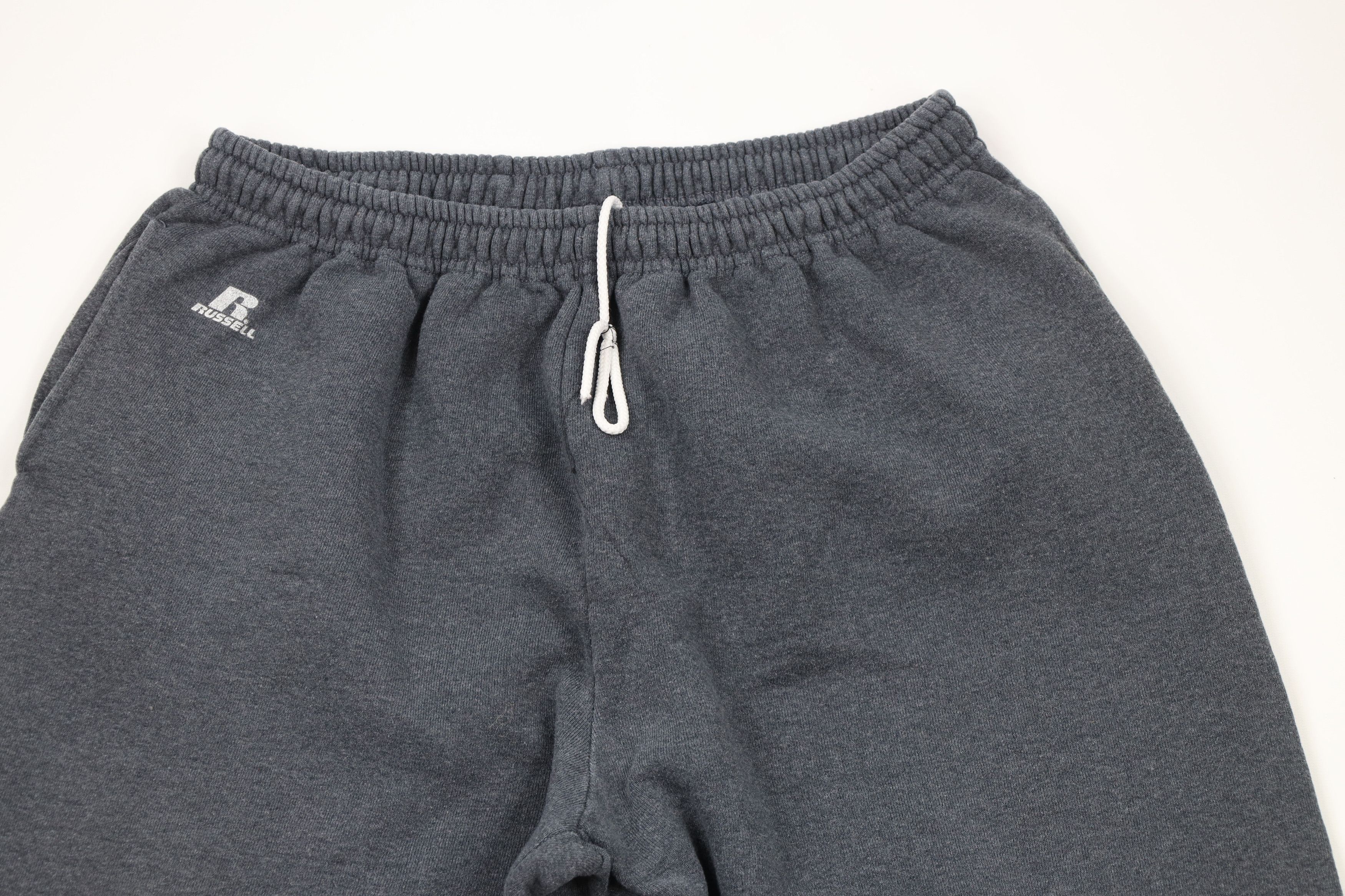 Russell Athletic × Vintage Vintage Russell Athletic Distressed Wide Leg Sweatpants Gray Size US 40 / EU 56 - 2 Thumbnail