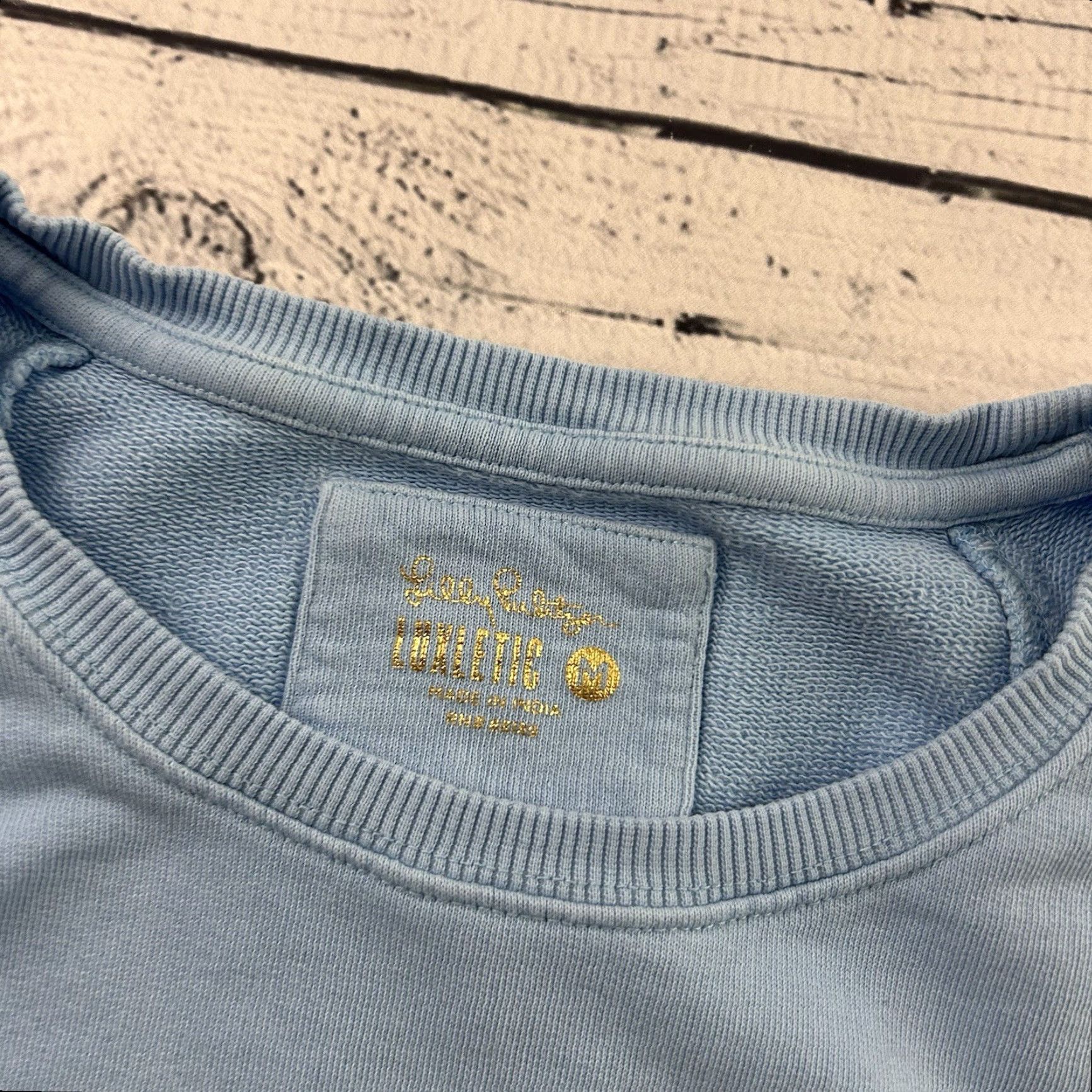 Lilly Pulitzer Lilly Pulitzer Luxletic Side Zip Pullover Sweatshirt Women's M Blue Crew Neck Zip Pullover Sweatshirt Womens Blue Luxletic Side Zip Pullover Size M / US 6-8 / IT 42-44 - 2 Thumbnail