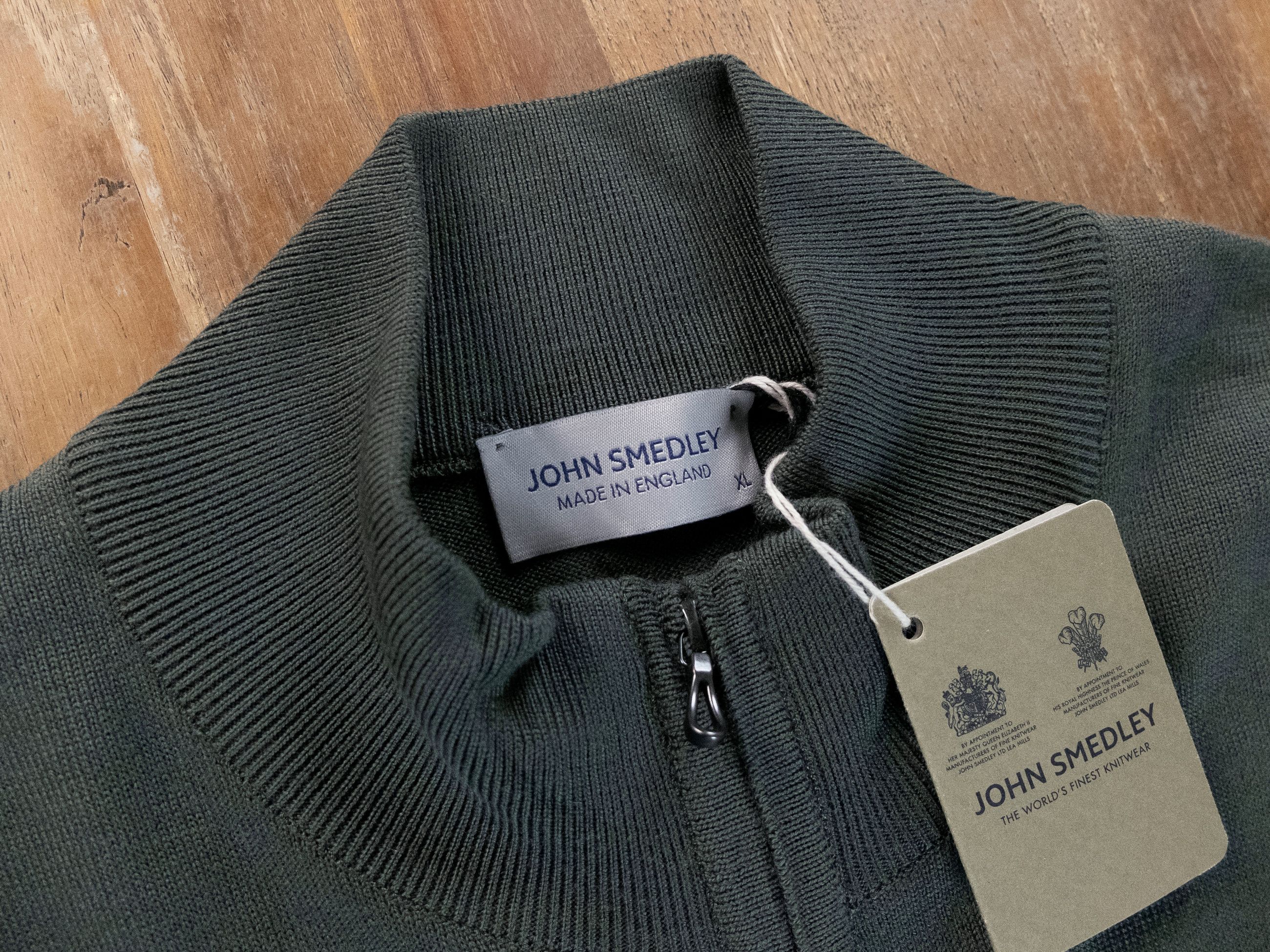 John Smedley JOHN SMEDLEY Tapton green half zip wool sweater XL Size US XL / EU 56 / 4 - 5 Thumbnail