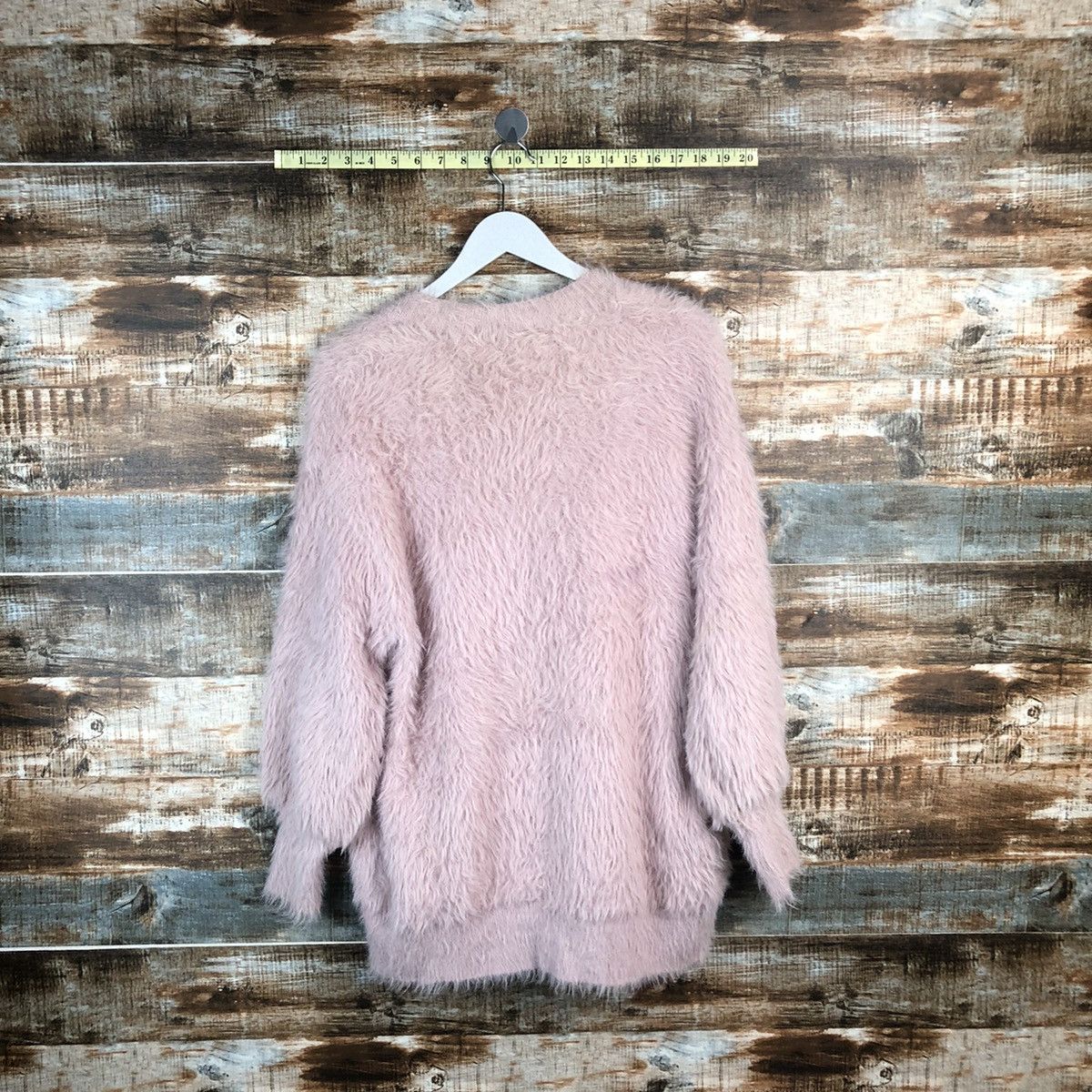 GU GU Pink Cardigan mohair shaggy fur Knitwear #A1323 Size M / US 6-8 / IT 42-44 - 12 Thumbnail