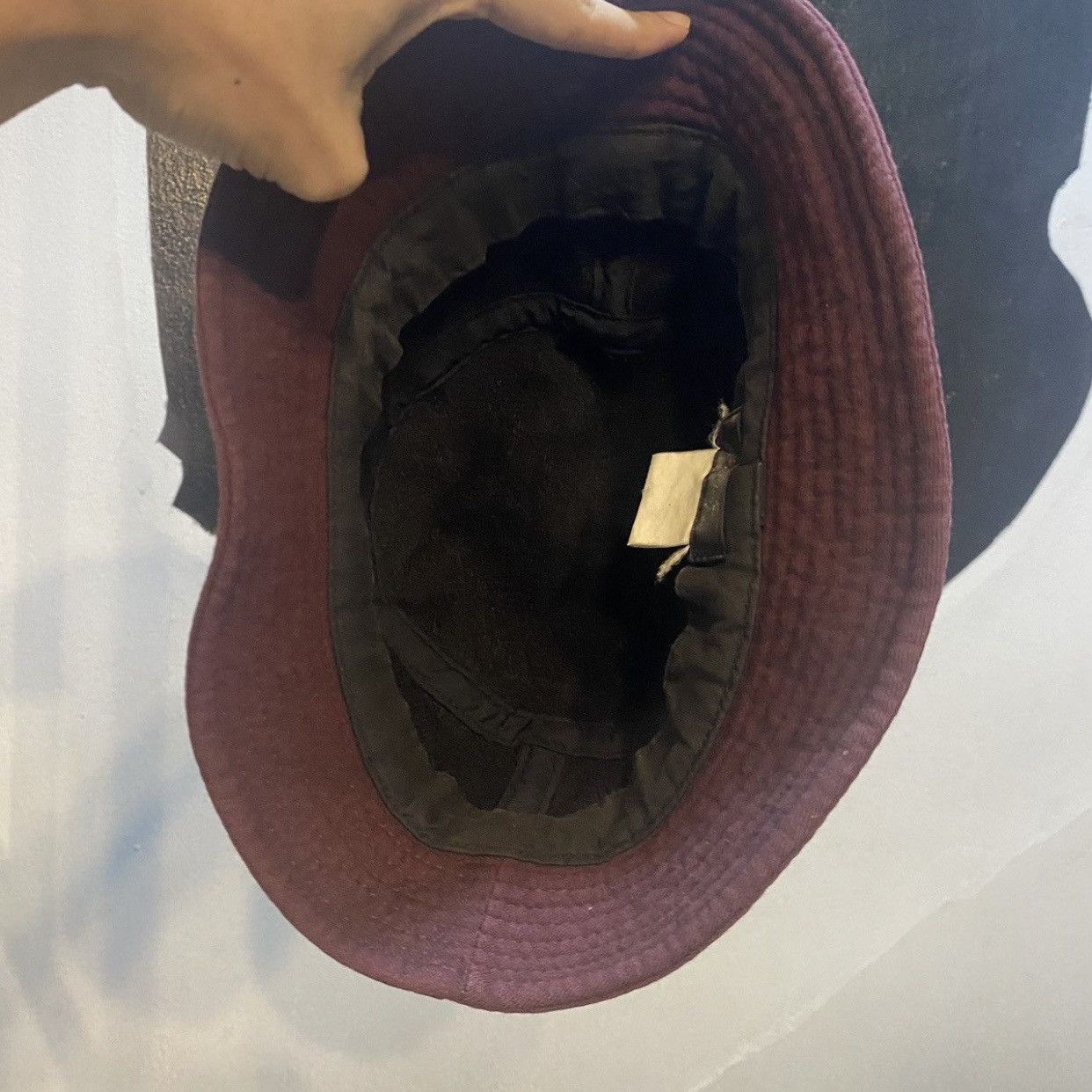 Yohji Yamamoto Vintage Yohji Yamamoto Y'saccs Bucket Hat - Maroon/Burgundy Size ONE SIZE - 6 Thumbnail
