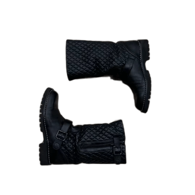Chanel Chanel Black Quilted Knee-High Boots-yf Size US 7 / EU 40 - 1 Thumbnail