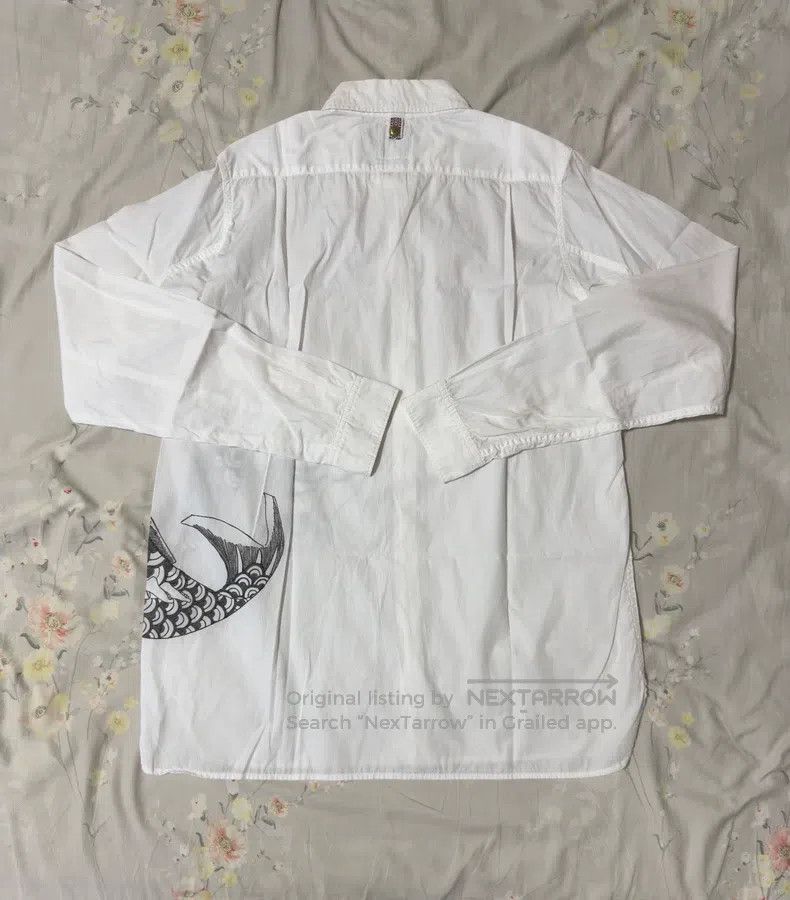 Visvim Visvim 17 Hand-painted Carp White Long Sleeve Shirt Size US S / EU 44-46 / 1 - 2 Thumbnail