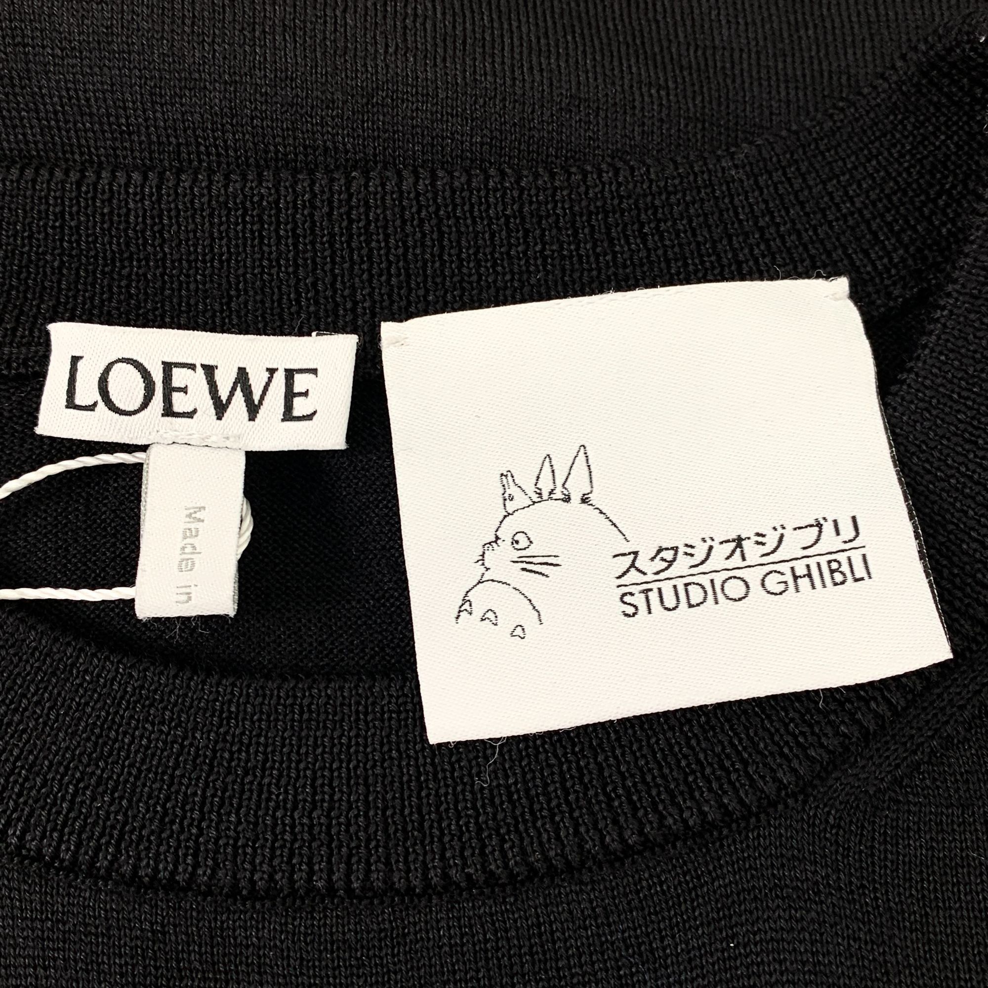 Loewe Loewe X Studio Ghibli Black Wool Knit Sweater With Fire Demo Size XS / US 0-2 / IT 36-38 - 2 Thumbnail