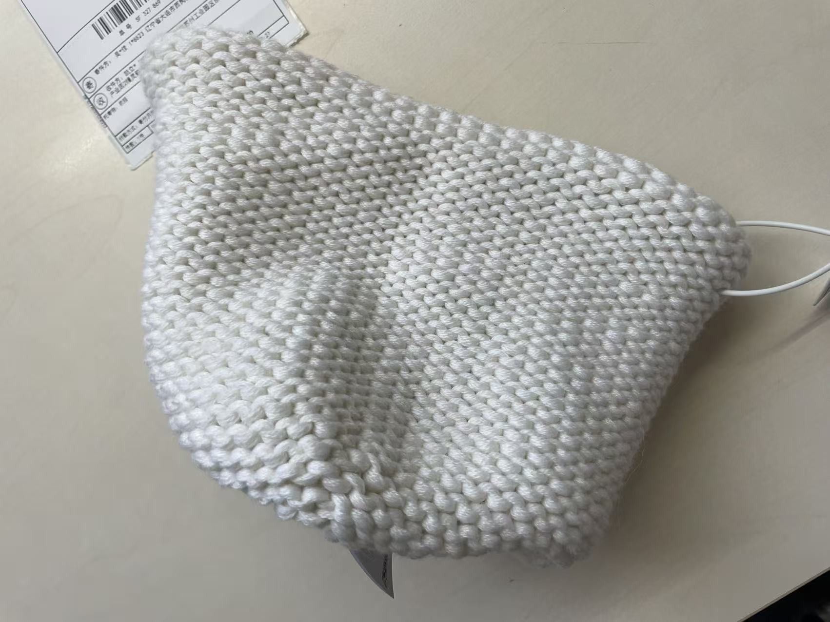 Chrome Hearts Chrome Hearts Cashmere Beaded Cross White Beanie Size ONE SIZE - 4 Thumbnail