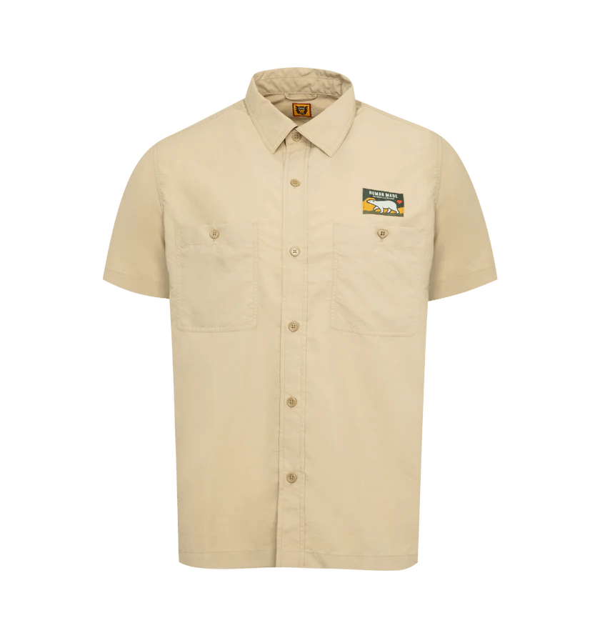 Human Made o1h1sh11224 Nylon S-S Shirt in Beige Size US XL / EU 56 / 4 - 1 Thumbnail