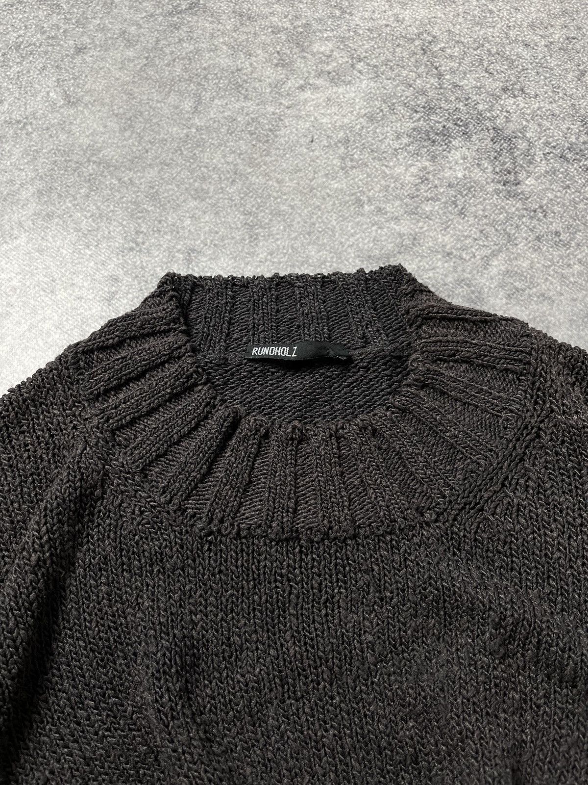 Rundholz 🔥90'S RUNHOLZ BLACK LABEL GOTHIC CROPPED KNIT SWEATER Size S / US 4 / IT 40 - 8 Thumbnail