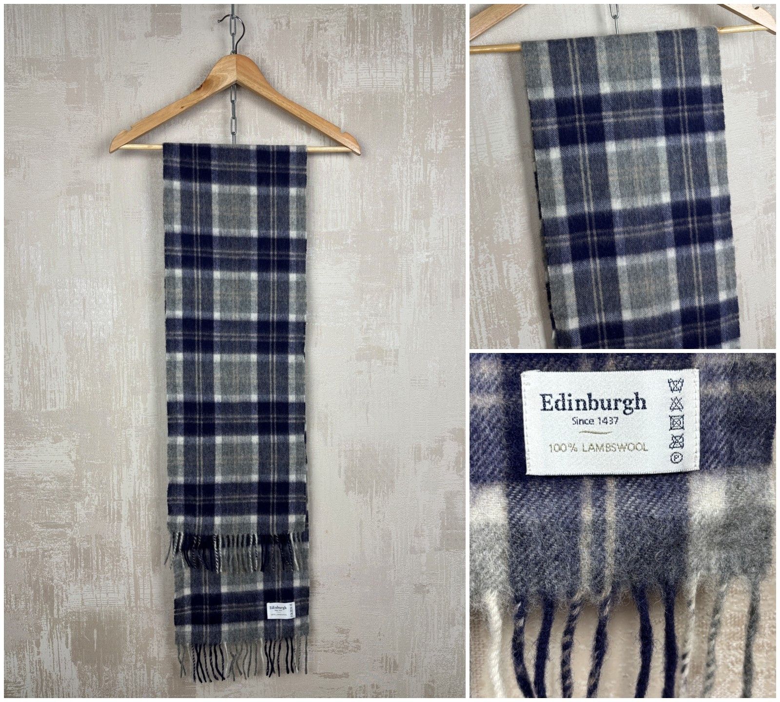 Other Edinburgh 100% Lambswool Plaid Scarf Size ONE SIZE - 1 Thumbnail