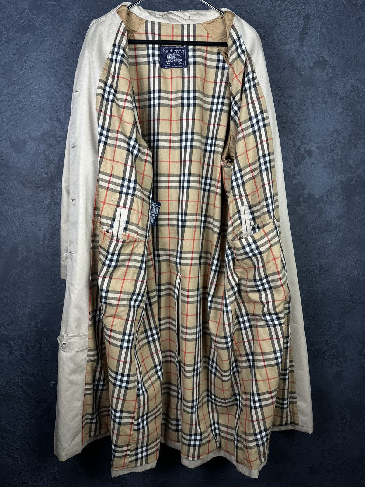 Burberry × Designer × Vintage Burberry's London Vintage Nova Check Beige Trench Coat Men's Size US L / EU 52-54 / 3 - 6 Thumbnail