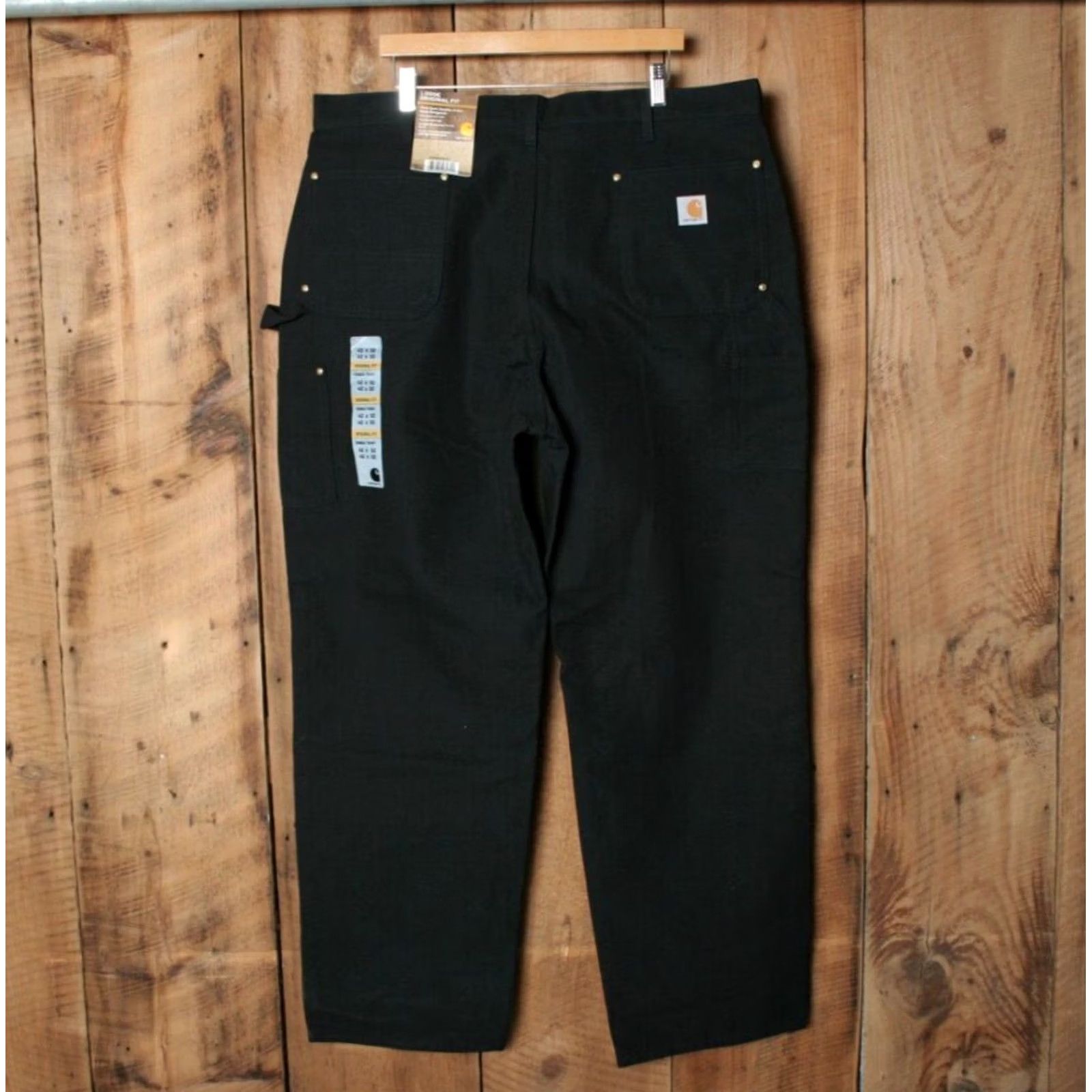 Carhartt Carhartt B01-BLK Loose Original Fit Firm Duck Double-Front Dungarees Sz. 42x32 Black Carpenter Pants Mens Regular 42 32 Denim Cotton N/A Size US 42 / EU 58 - 3 Thumbnail