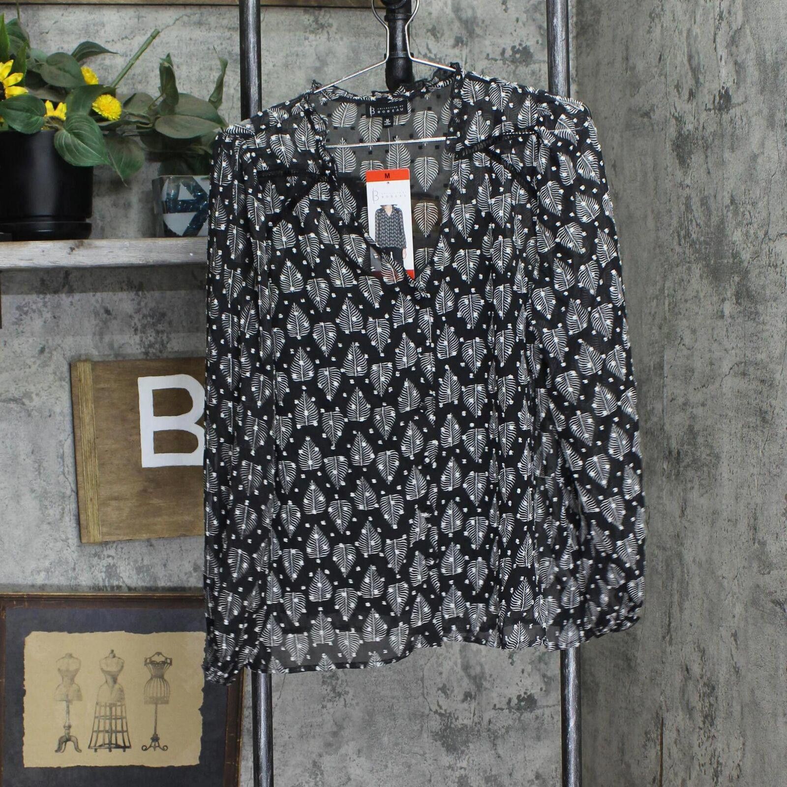 Other NWT B by Bobeau Lined Blouse Shirt Top 1793195 M Black Gray Size M / US 6-8 / IT 42-44 - 1 Thumbnail