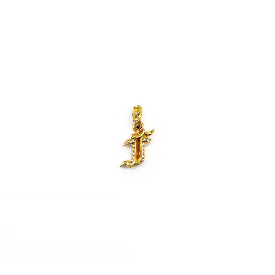 Chrome Hearts Chrome Hearts 22K Gold Diamonds F Pendant Size ONE SIZE - 1 Thumbnail