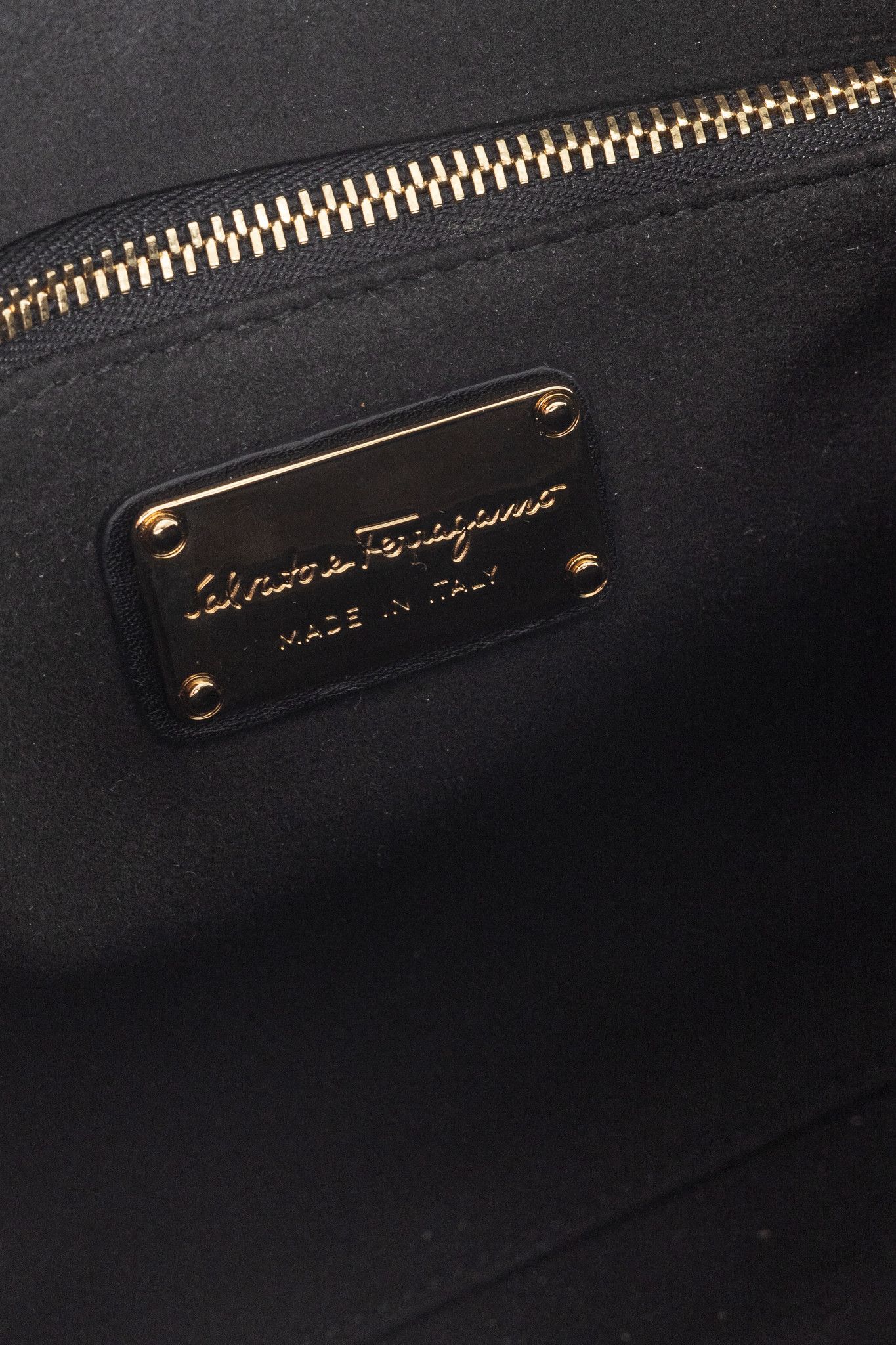Salvatore Ferragamo Salvatore Ferragamo Gancini Black Leather & Calf Hair Tote Size ONE SIZE - 14 Thumbnail