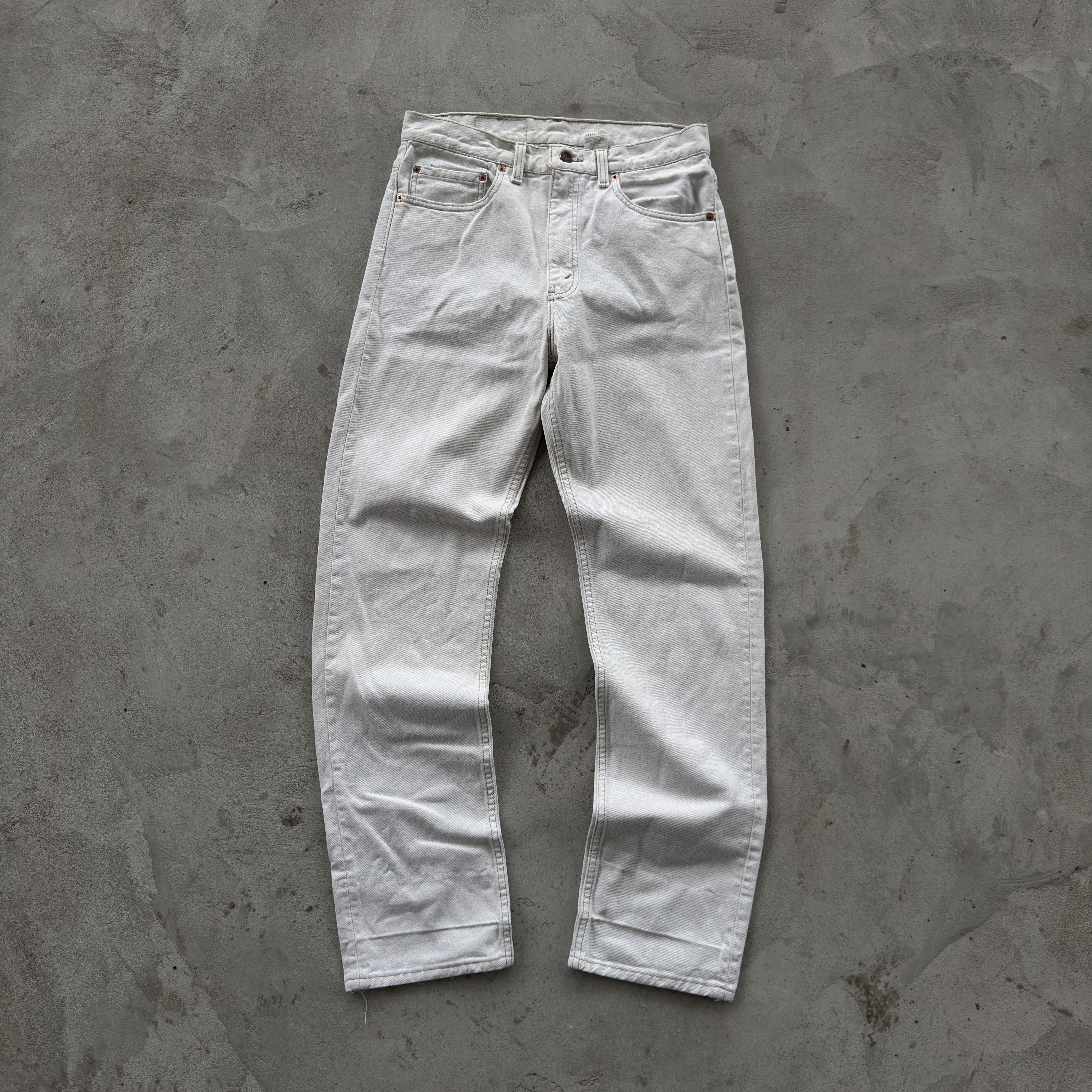 Levi's Vintage Levi's 505 Regular Fit White Jeans Size US 32 / EU 48 - 2 Thumbnail