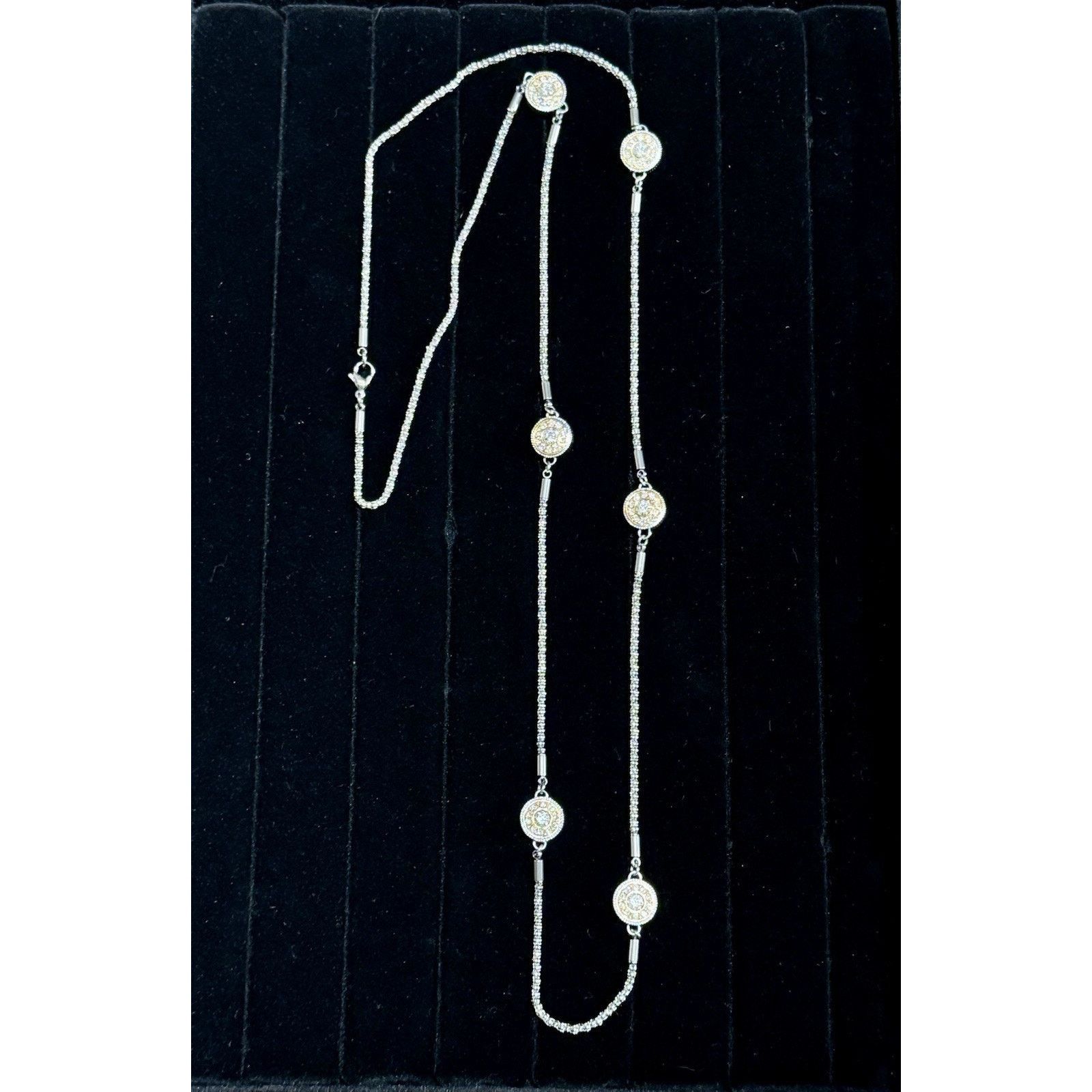 & Other Stories Emma Skye Crystal Silver 36" Necklace DSMK stainless steel Size ONE SIZE - 3 Thumbnail