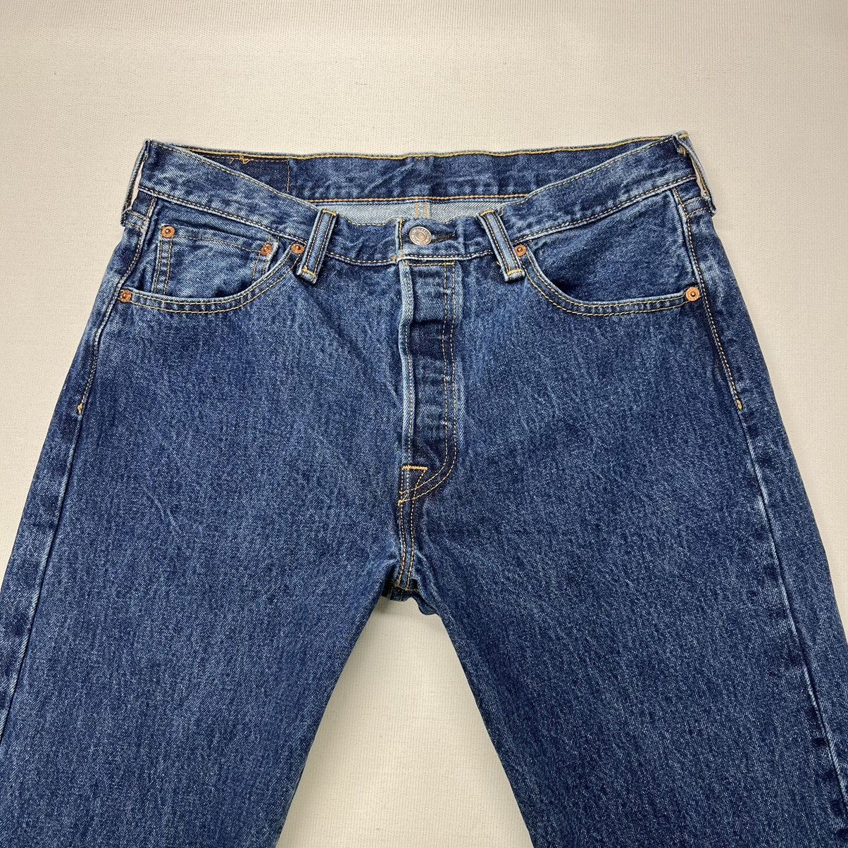 Levi's Levis Jeans Blue 501 Straight Original Denim Button Fly Size US 33 - 4 Thumbnail