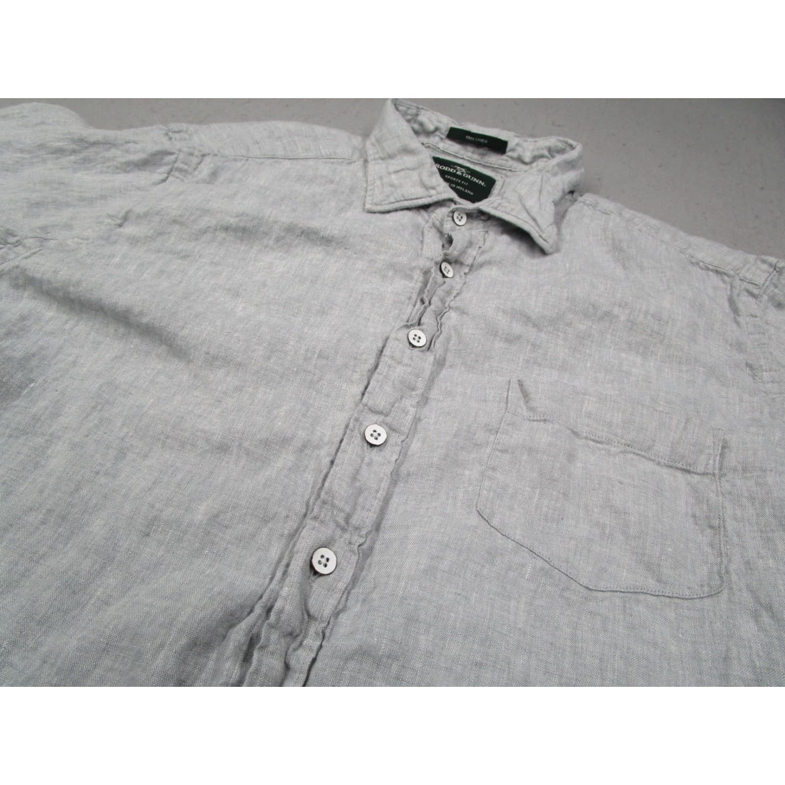 Rodd & Gunn Rodd Gunn Shirt Mens 2XL Gray Linen Button Up Casual Workwear Size US XXL / EU 58 / 5 - 2 Thumbnail