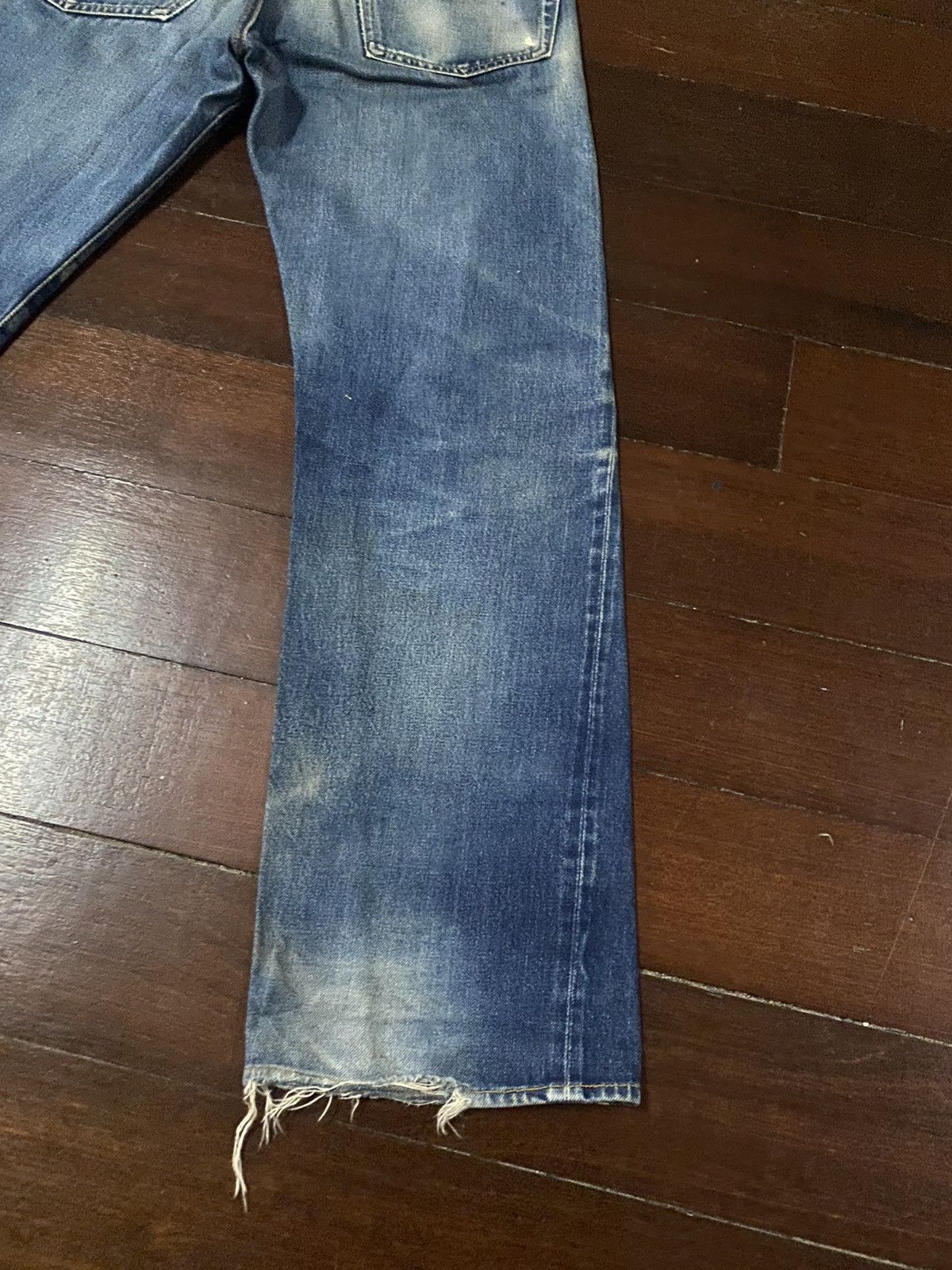 Vintage SICK 👊🏻🔥🔥 SEWING CHOP JAPANES BRAND JEANS SELVEDGE DISTRESSED Size US 32 / EU 48 - 15 Thumbnail