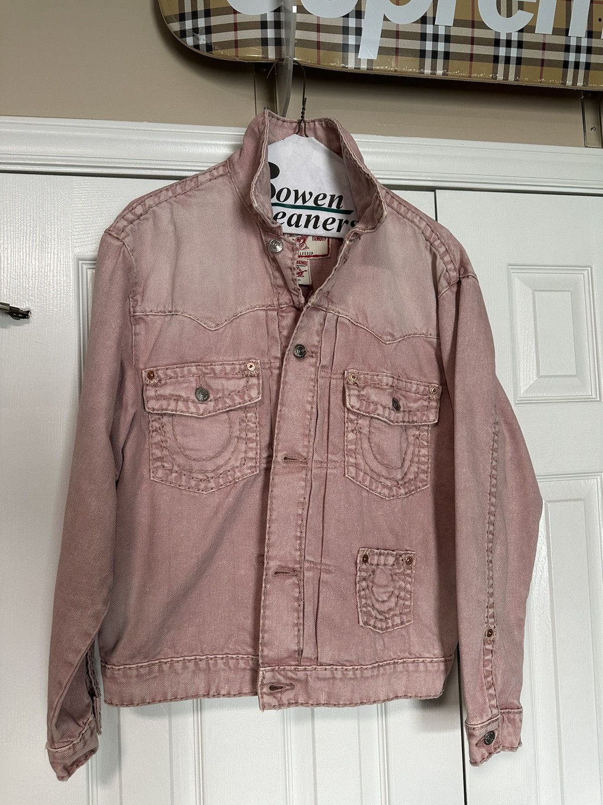 ジャケット・アウター Supreme True Religion DenimJacket Pink Supreme x True Religion Pink Denim Jacket | Supreme - SLN