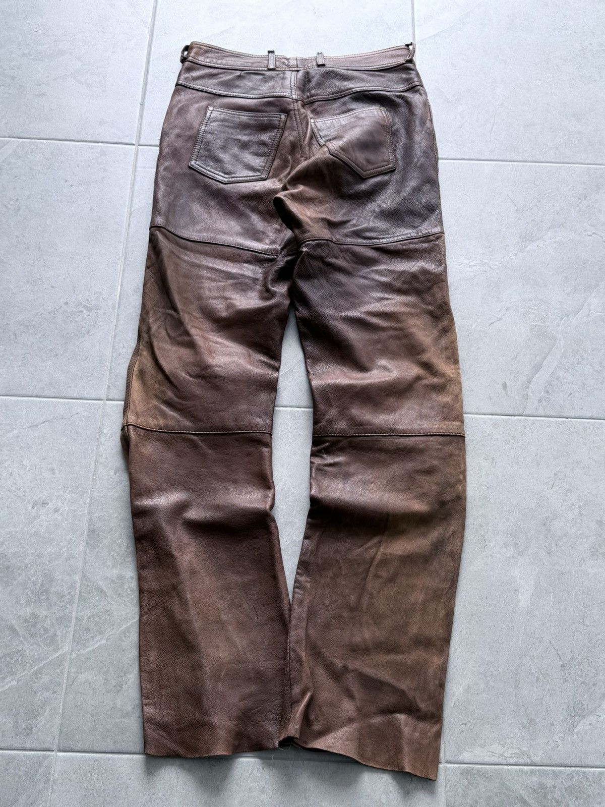 Tornado Mart Avant Garde Rick Owens Tornado Mart Style Leather Pants Size US 30 / EU 46 - 6 Thumbnail