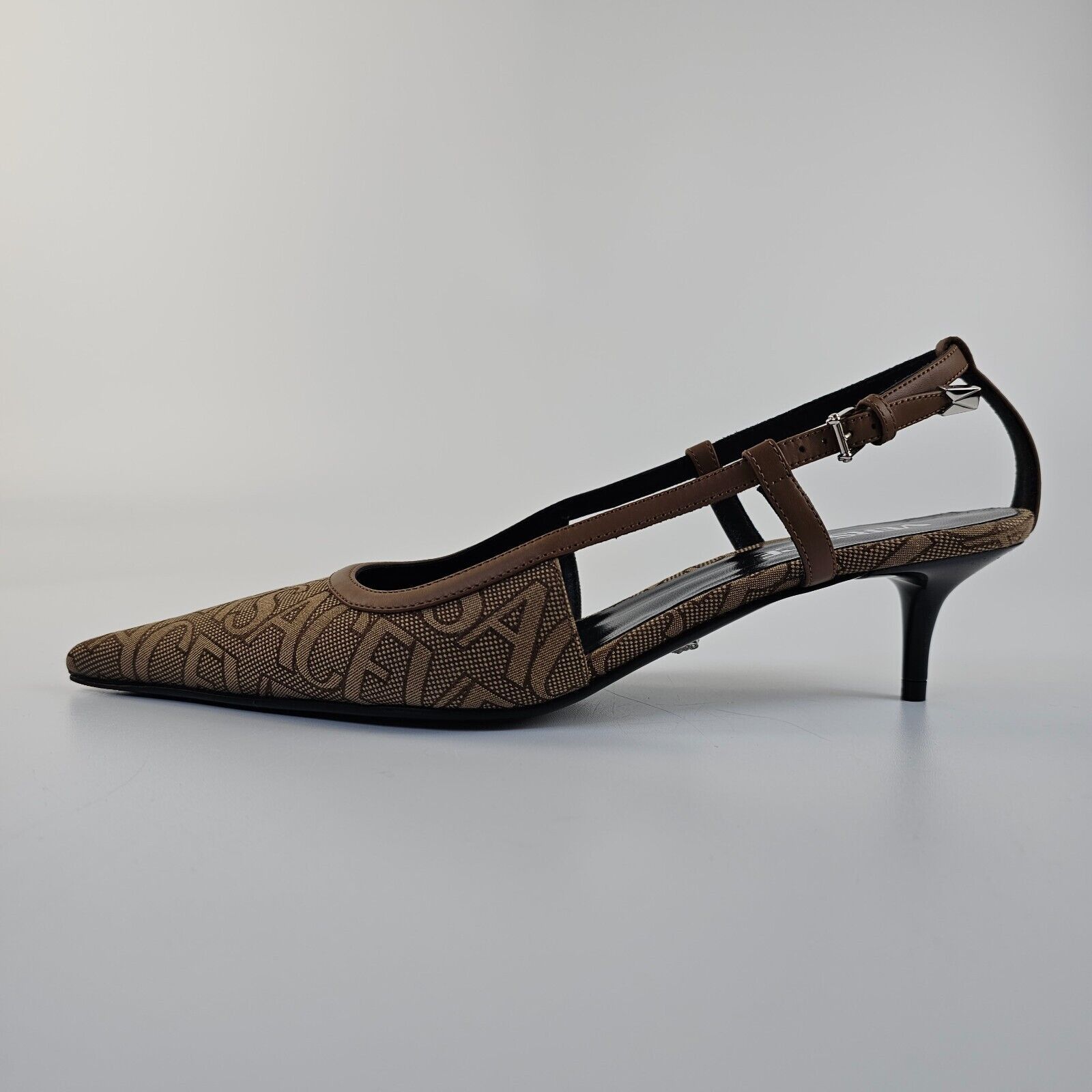 Versace Versace Greca 45mm Beige Slingback Pumps New Size US 7 / IT 37 - 3 Thumbnail