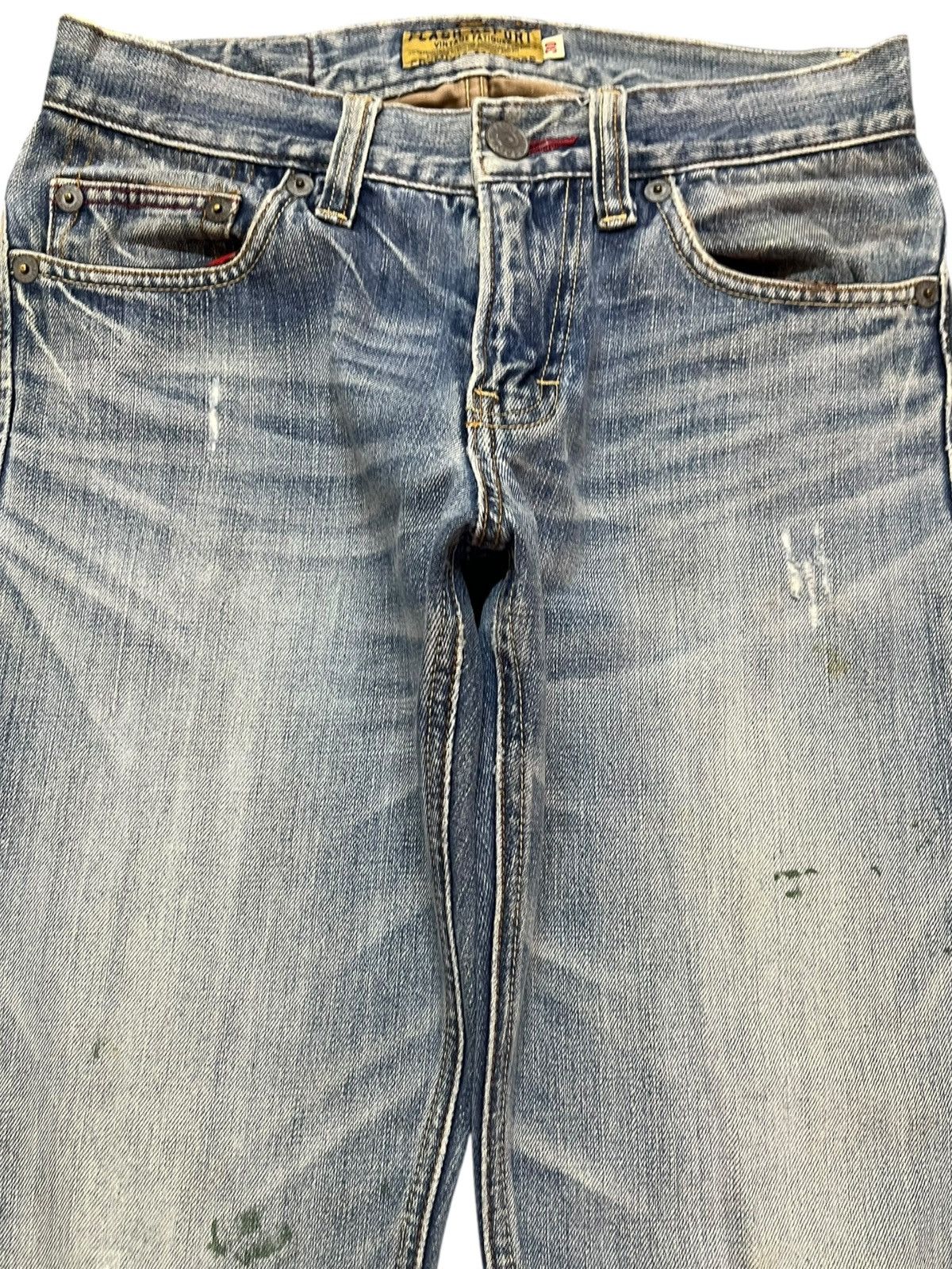 Fashion Victim Vintage Flash Report Extra Rugged Faded Distressed Denim Size US 29 - 2 Thumbnail