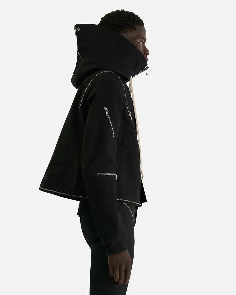 Rick Owens o1s1v1r1oon0825 Cropped Headon Parka in Black Size US M / EU 48-50 / 2 - 6 Thumbnail