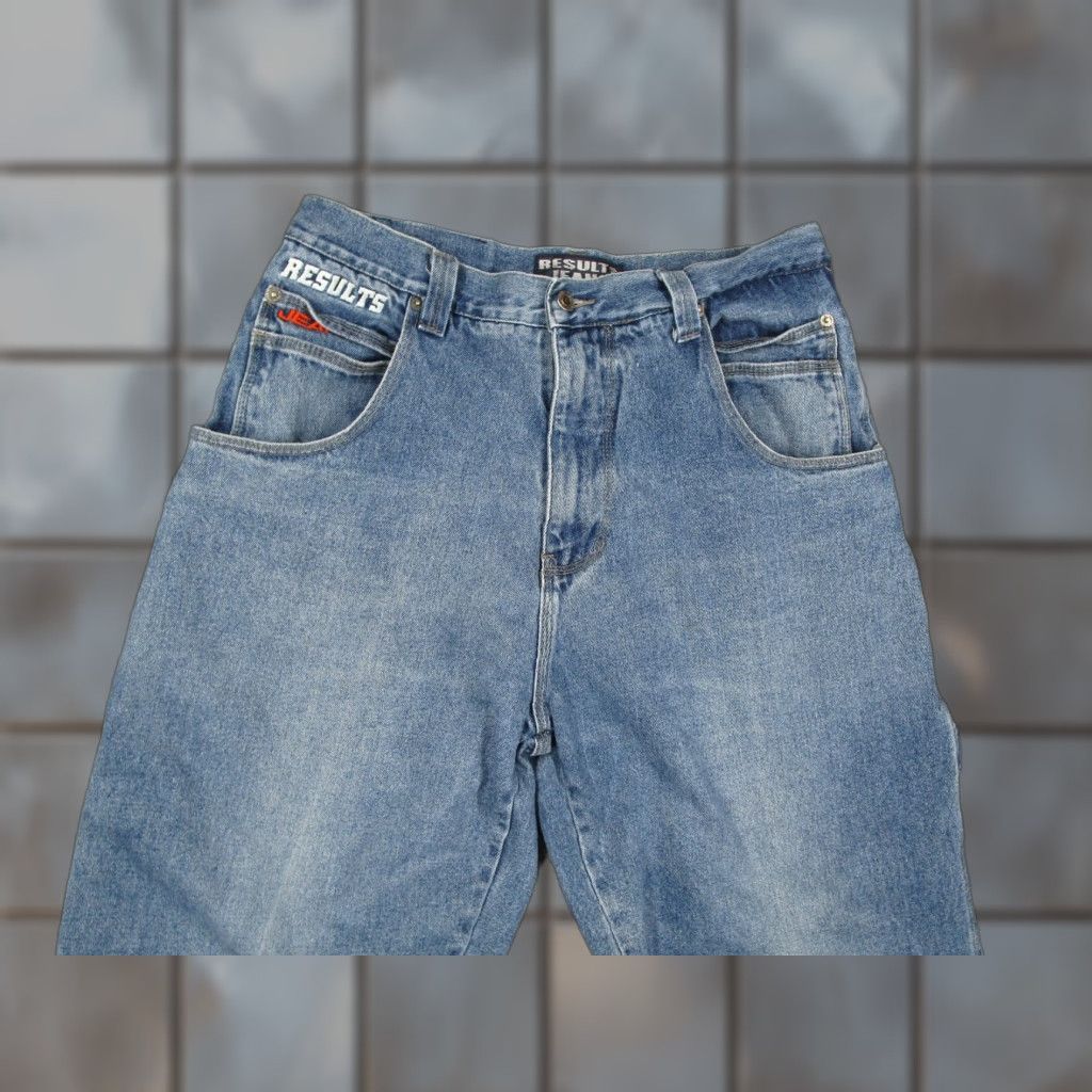 Vintage VINTAGE Results Jeans Mens 36x30 Blue High Rise Carpenter Cargo Straight Leg Denim 90s Hip Hop Retro Mens Size US 36 / EU 52 - 1 Thumbnail