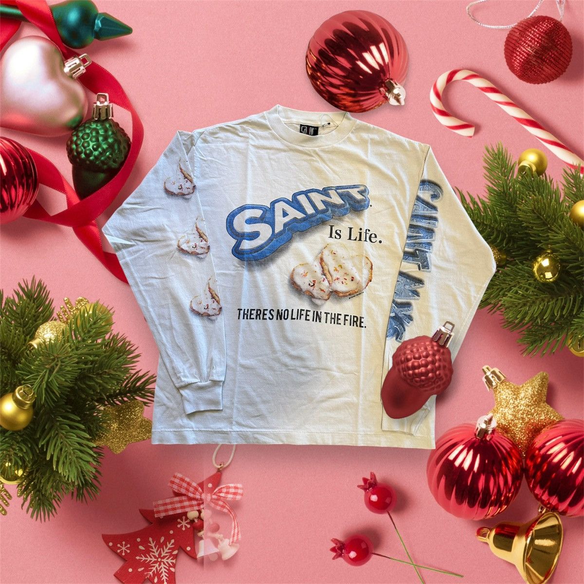 Tシャツ・カットソー SAINT MXXXXXX HEART HEART COOKIE セントマイケル SAINT Mxxxxxx SHERMER ACADEMY x SAINT Mxxxxxx