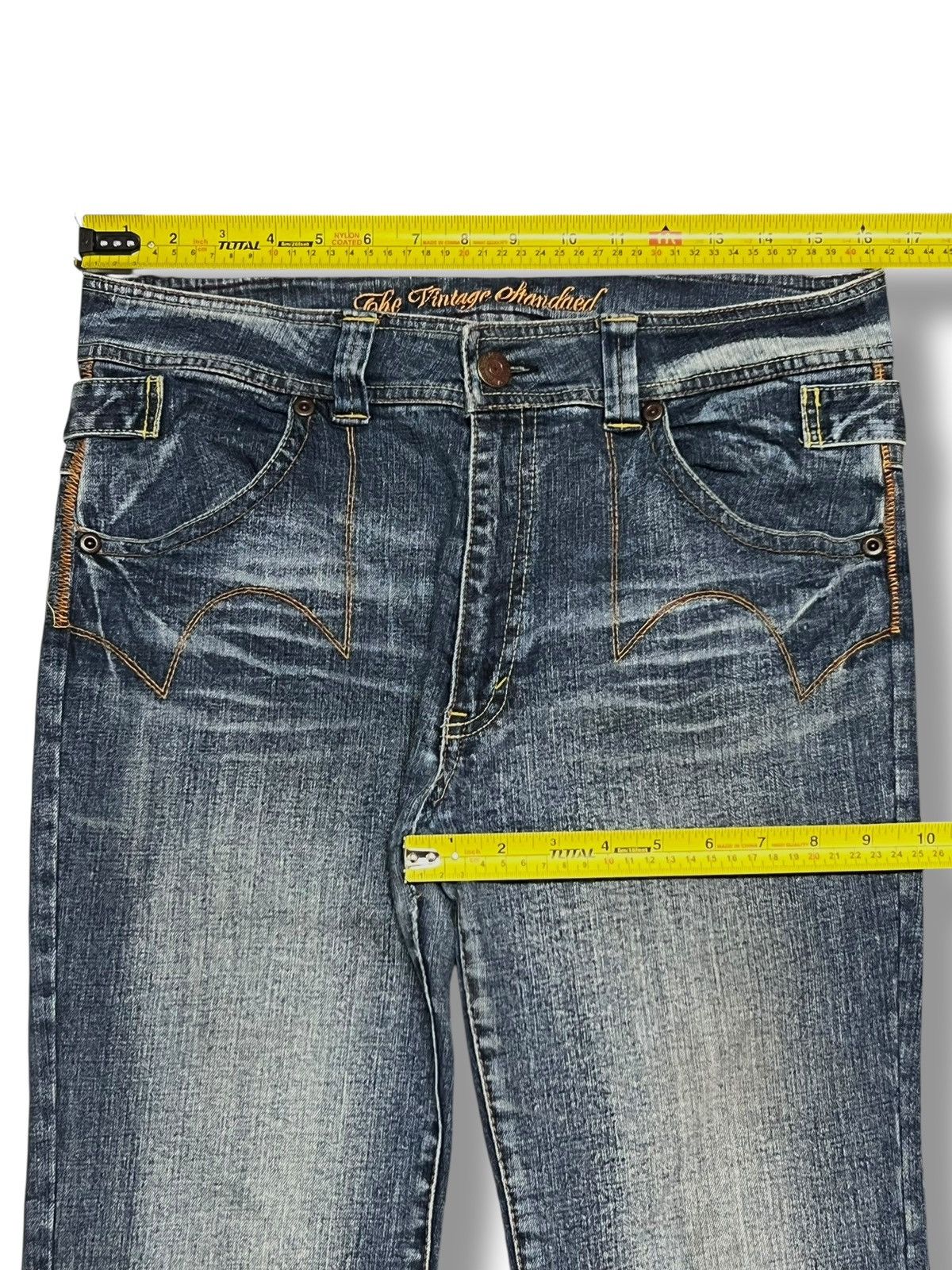 Japanese Brand Vintage Flared Original Jeans Japan - Faded Wash Style Jeans Size US 33 - 21 Thumbnail