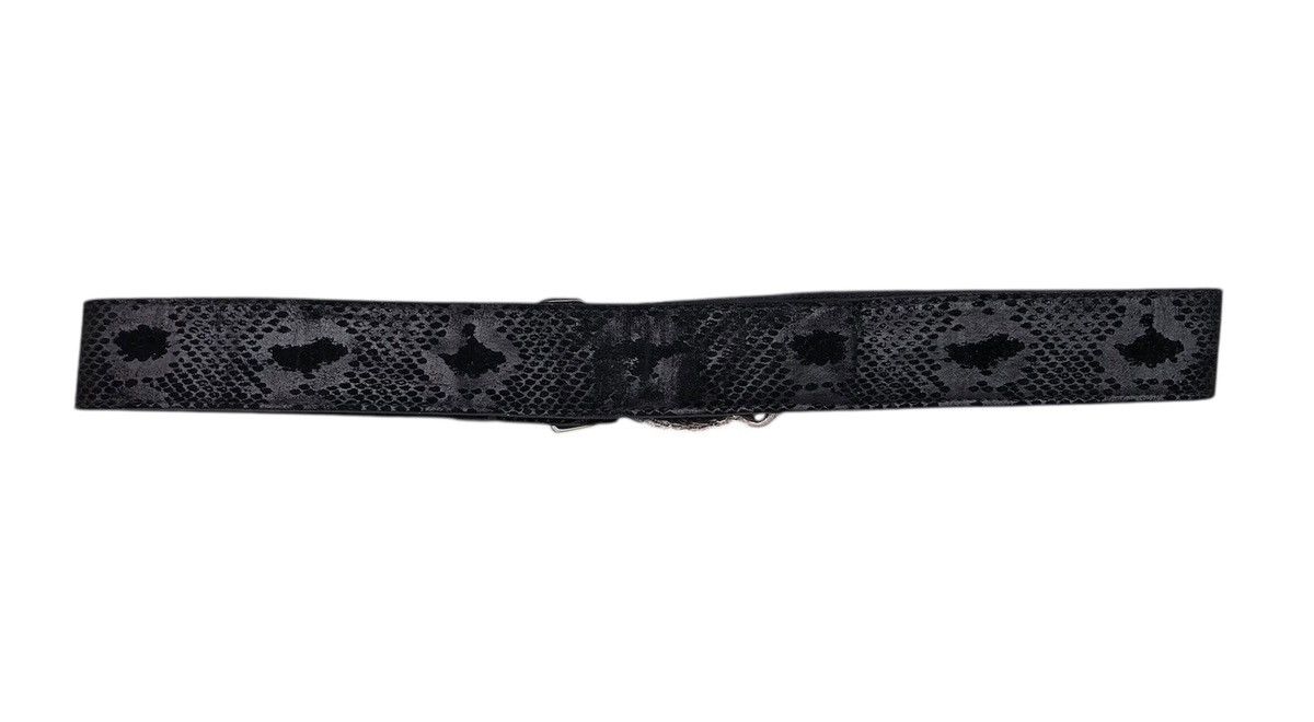 Sex Pot ReVeNGe Sex Pot Skull Buckle Snake Skin Belt Bondage Style Size ONE SIZE - 5 Thumbnail