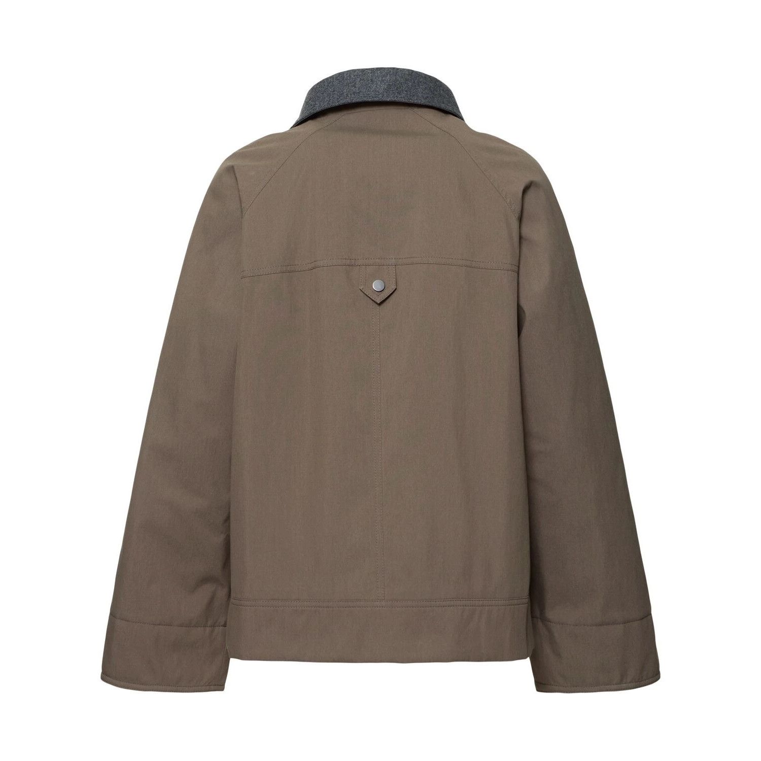 Brunello Cucinelli BRUNELLO CUCINELLI Brown Canvas Jacket New & Authentic (Wome Size M / US 6-8 / IT 42-44 - 2 Thumbnail