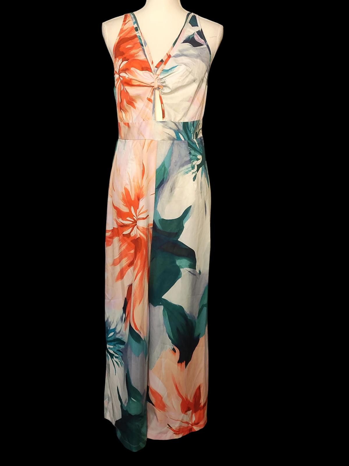 Unknown London Floral Sleeveless V-Neck Jumpsuit for Women Size ONE SIZE - 3 Thumbnail