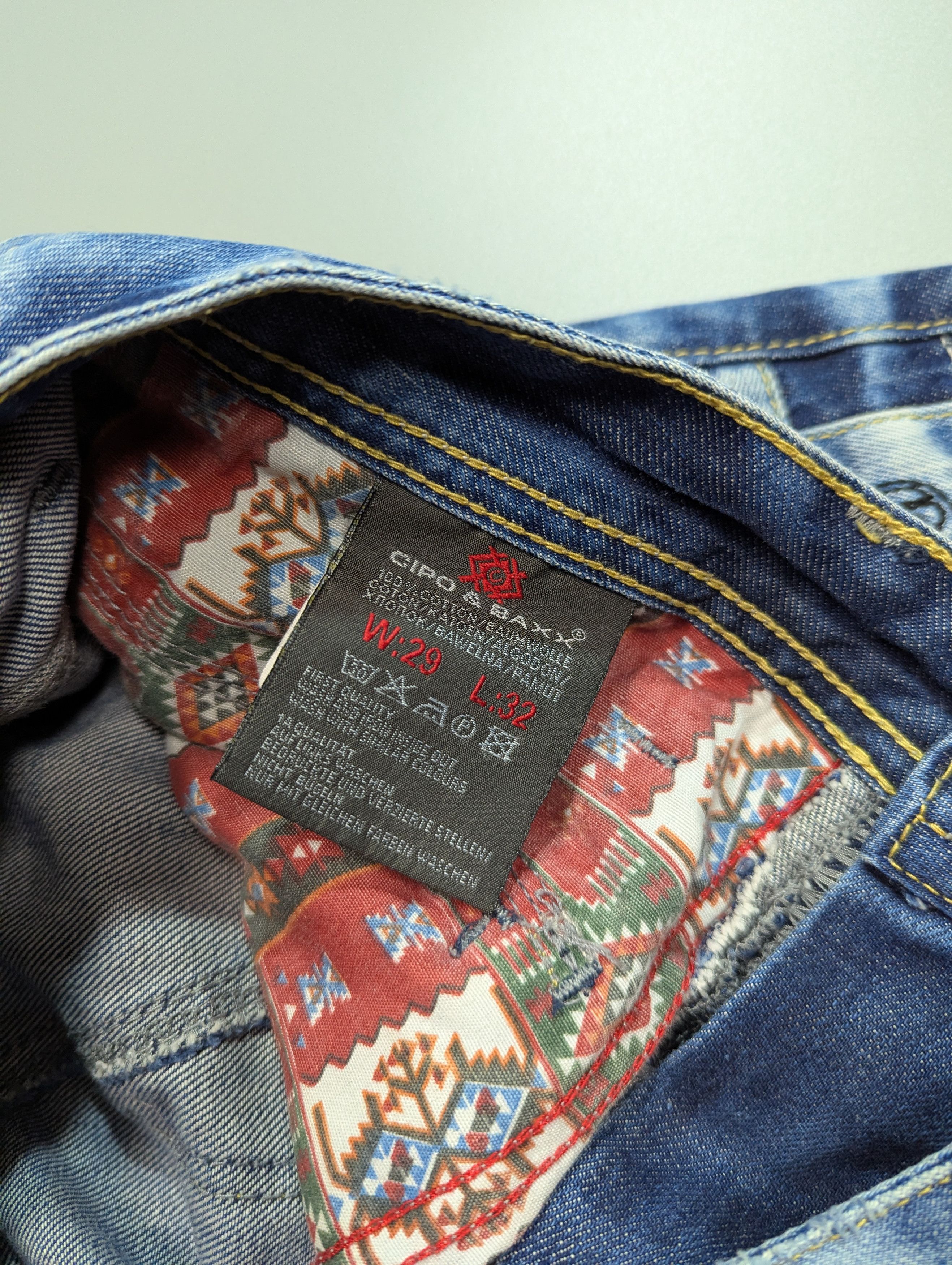 Japanese Brand CIPO BAXX Vintage Rapper Distressed Blue Y2K Jeans Men's Size US 29 - 11 Thumbnail