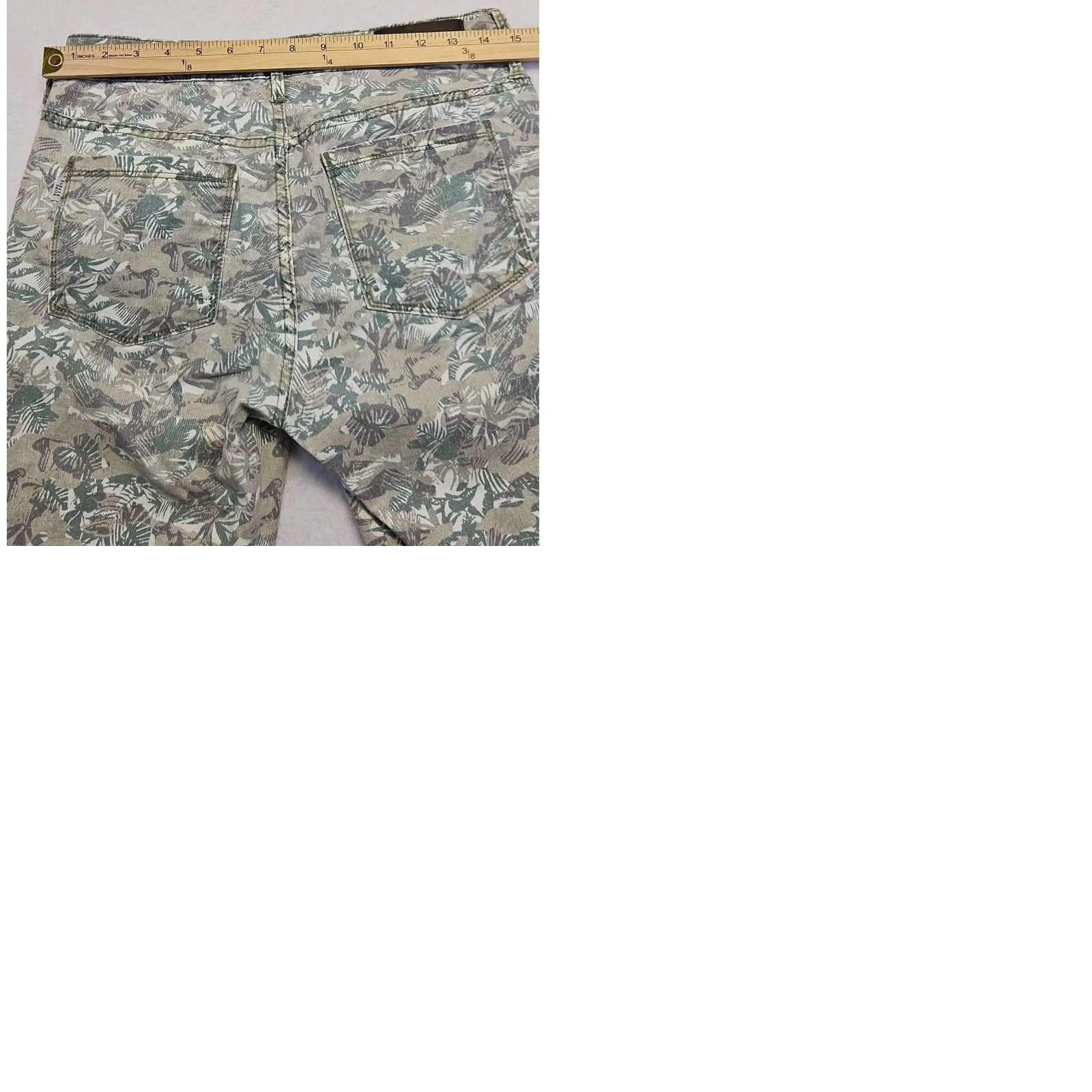 Parker Parker Smith Skinny Jeans Womens 28 Mid Palm Print Camouflage Zip 5-Pocket Cotton Blend Regular Size 28" / US 6 / IT 42 - 9 Thumbnail