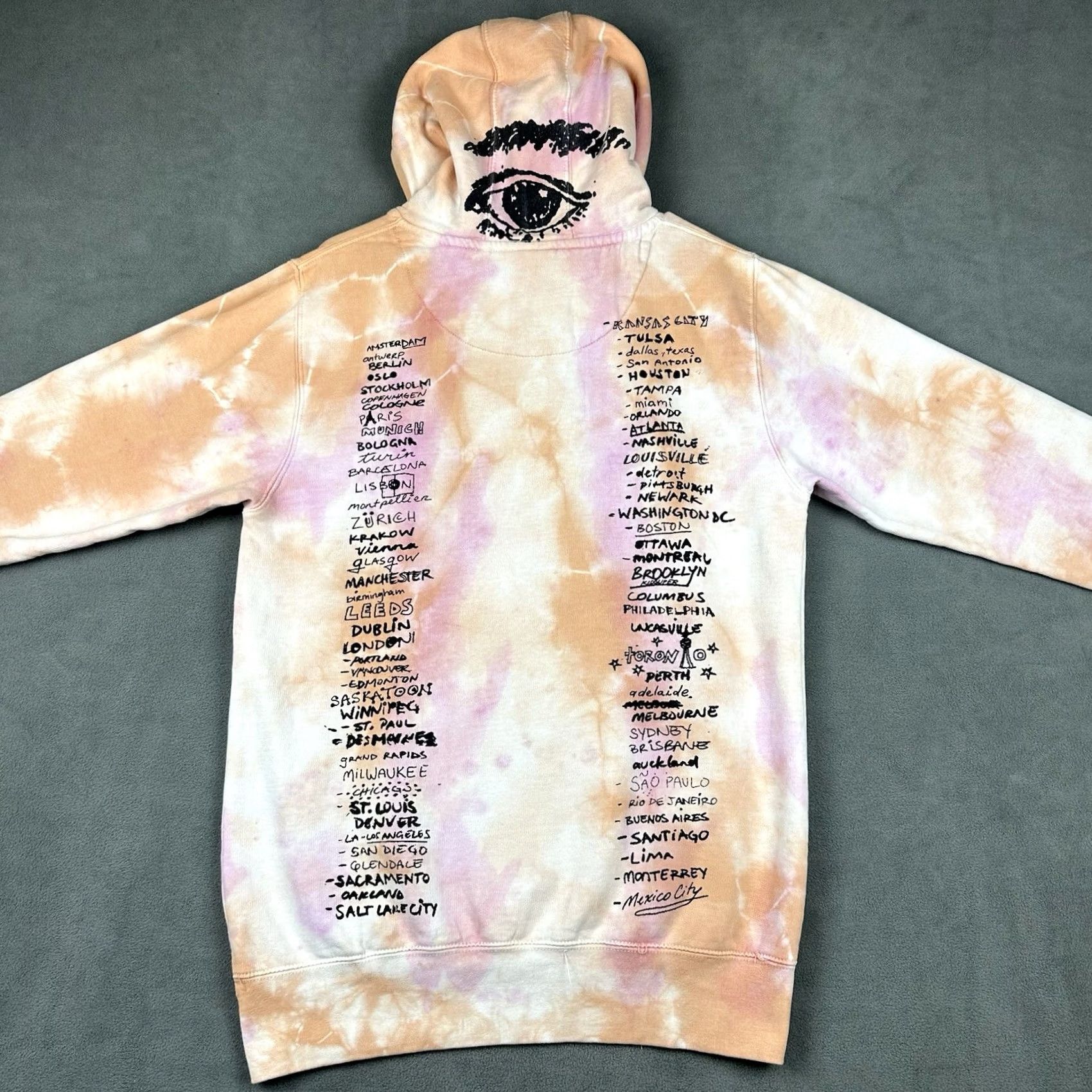 Pinko Shawn Mendes Hoodie Mens Small Orange Pink Tie Dye Long Sleeve Hooded Pullover 2019 GUC Size US S / EU 44-46 / 1 - 2 Thumbnail
