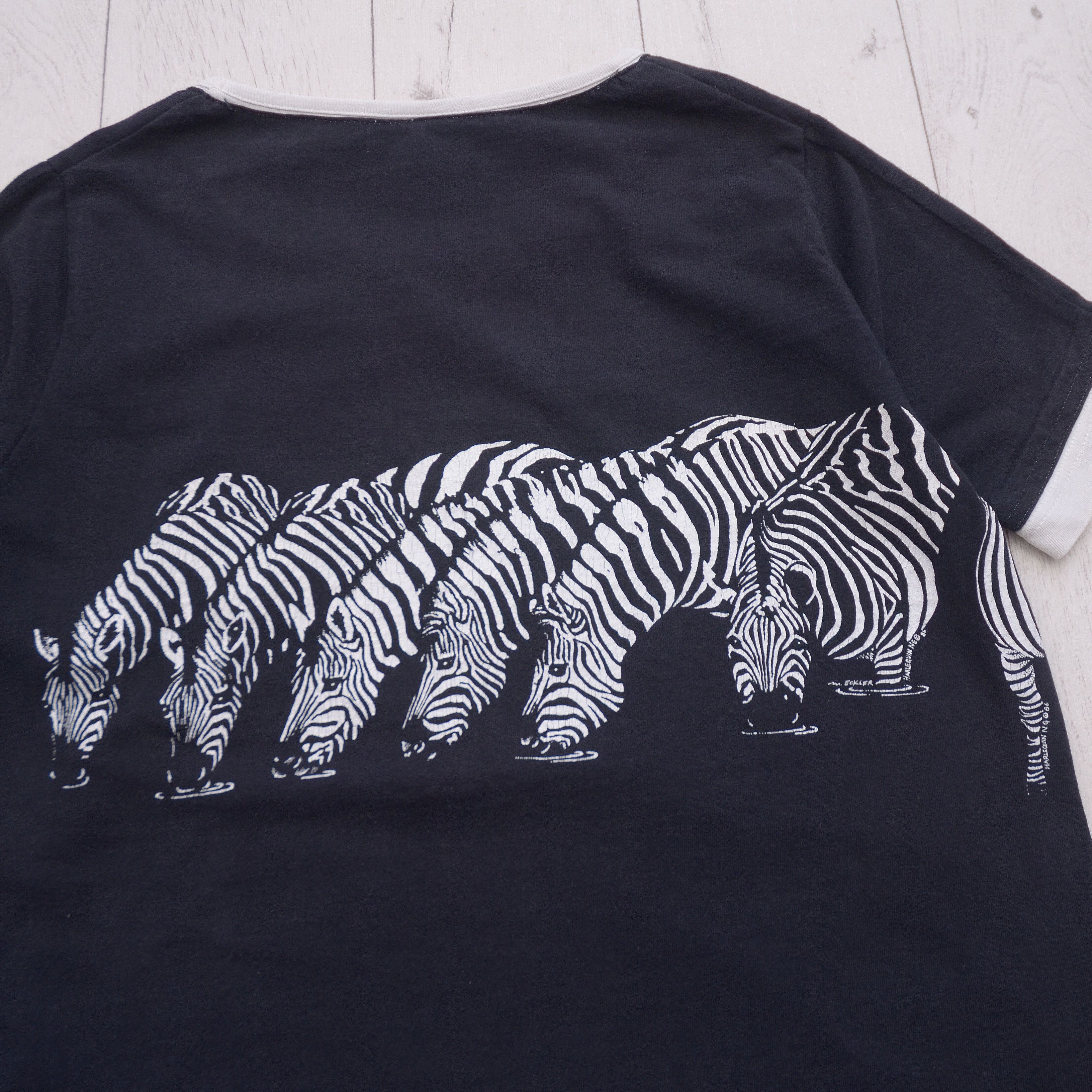 Vintage Vintage 80s Harlequin Zebras Single Stitch Rare T-shirt USA Size US M / EU 48-50 / 2 - 9 Thumbnail